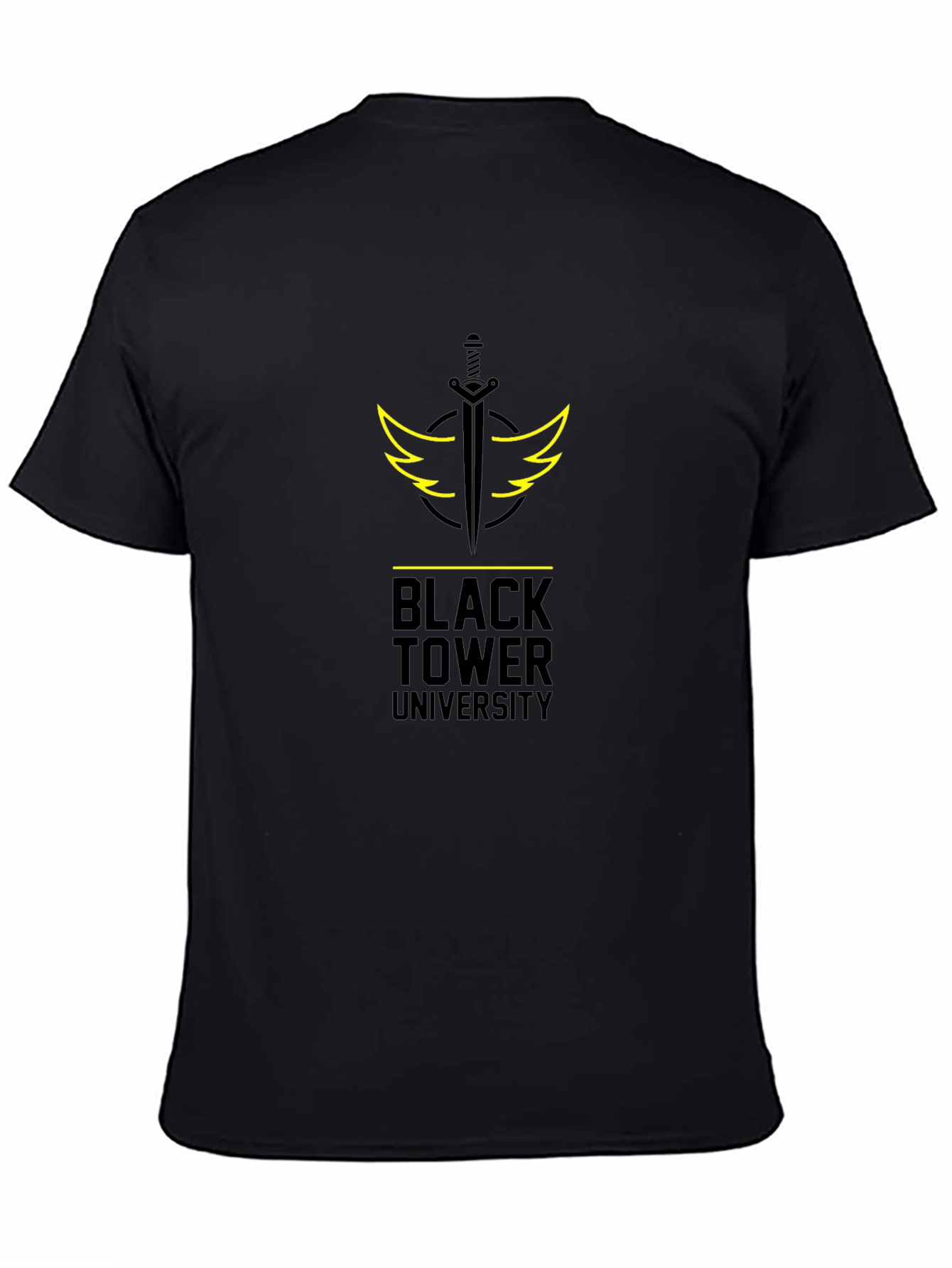 Black Tower University Graphic Tee - Stylish & Unique!