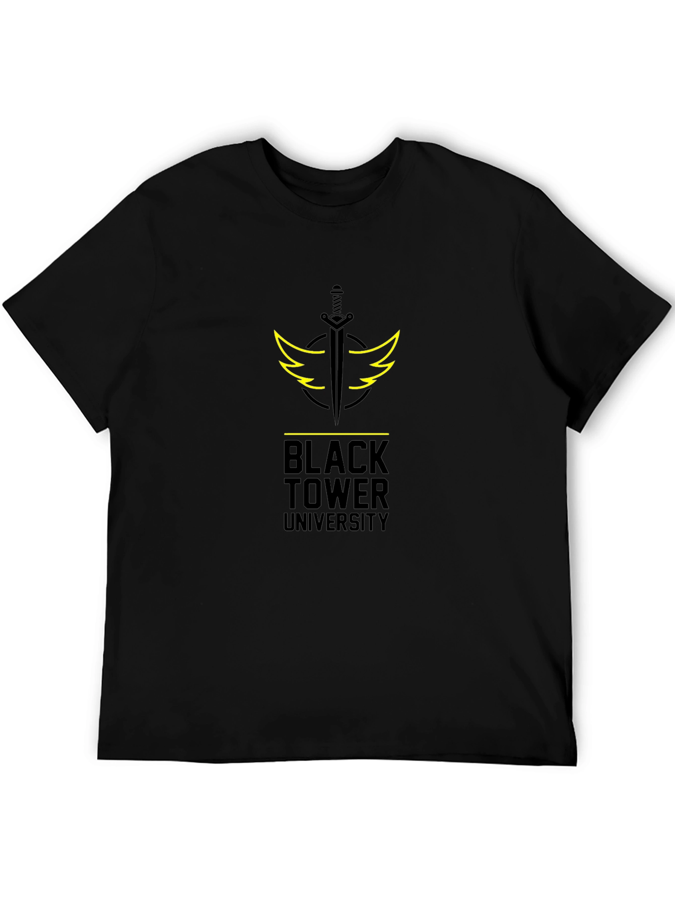 Black Tower University Graphic Tee - Stylish & Unique!