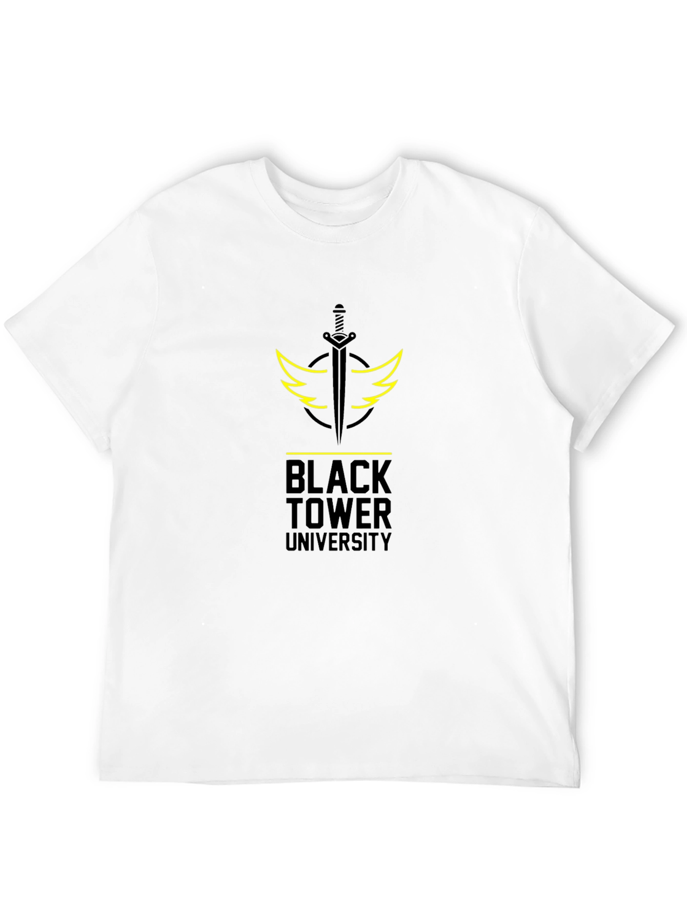 Black Tower University Graphic Tee - Stylish & Unique!