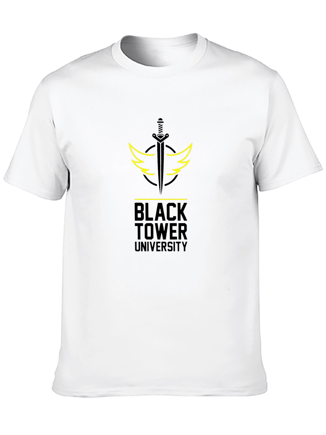 Black Tower University Graphic Tee - Stylish & Unique!
