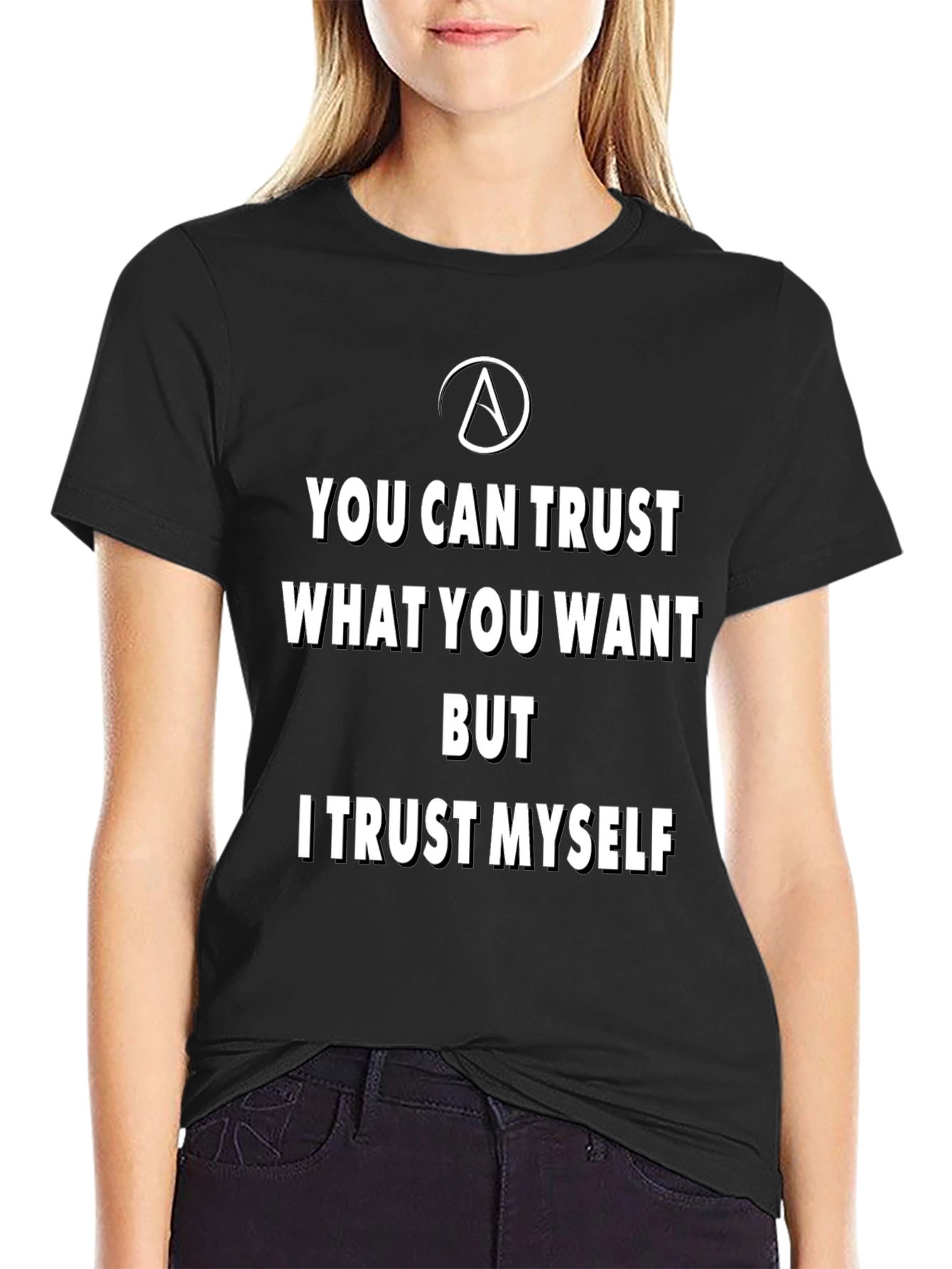 Trust Yourself Black Graphic Tee