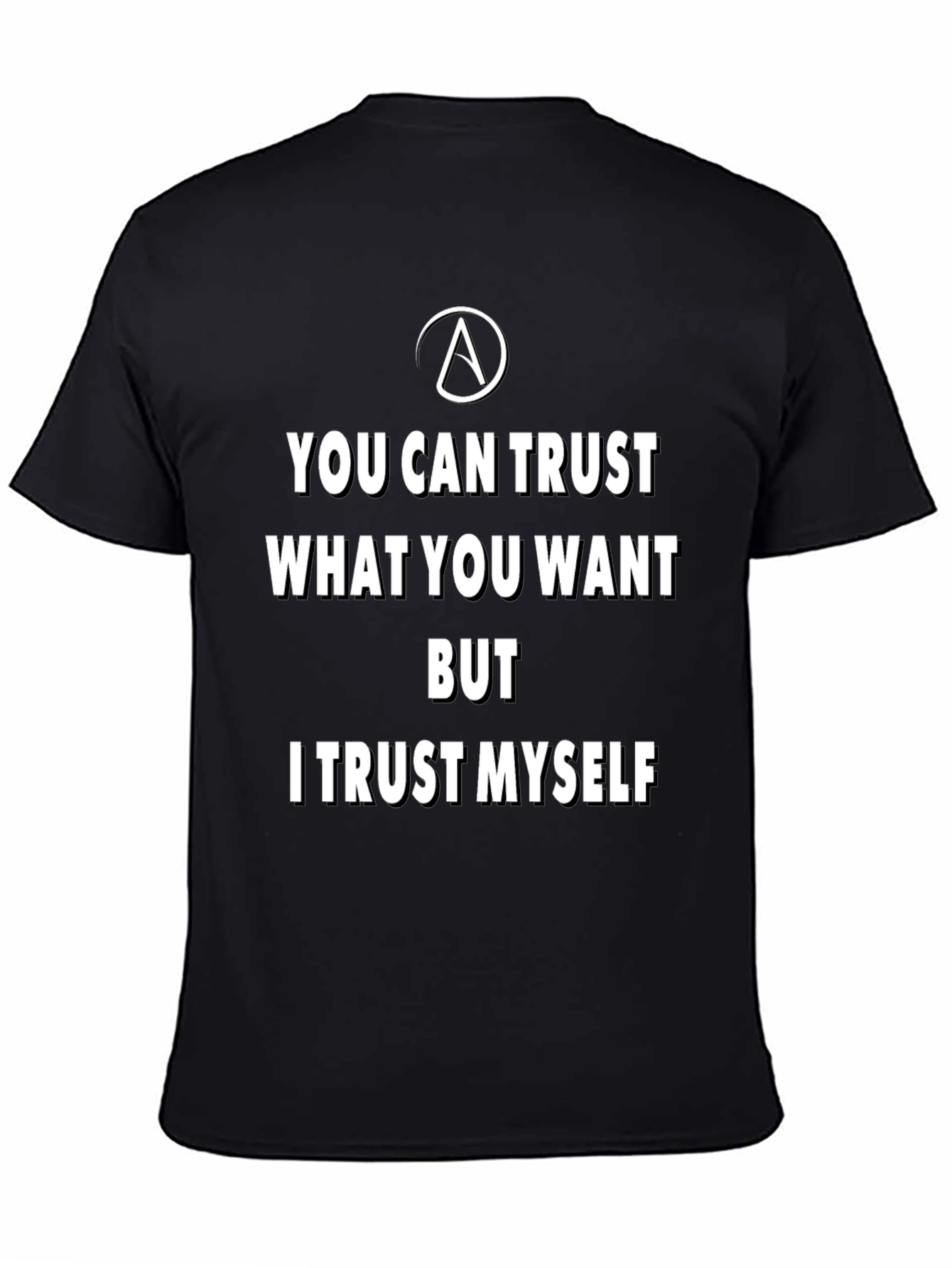 Trust Yourself Black Graphic Tee