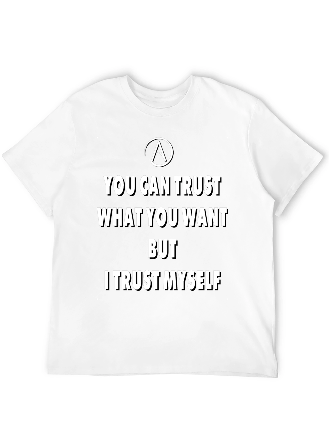Trust Yourself Black Graphic Tee
