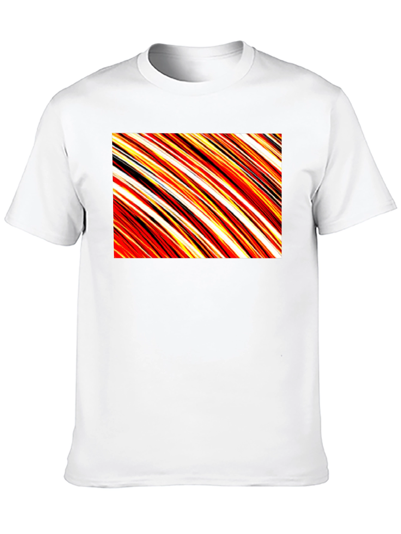 Abstract Stripe T-Shirt - Casual Graphic Tee