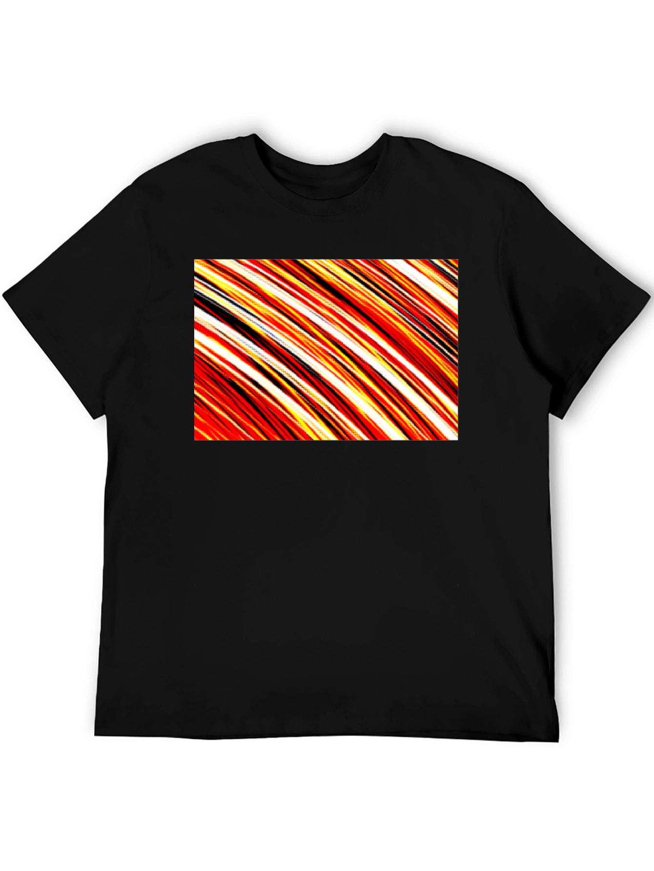 Abstract Stripe T-Shirt - Casual Graphic Tee