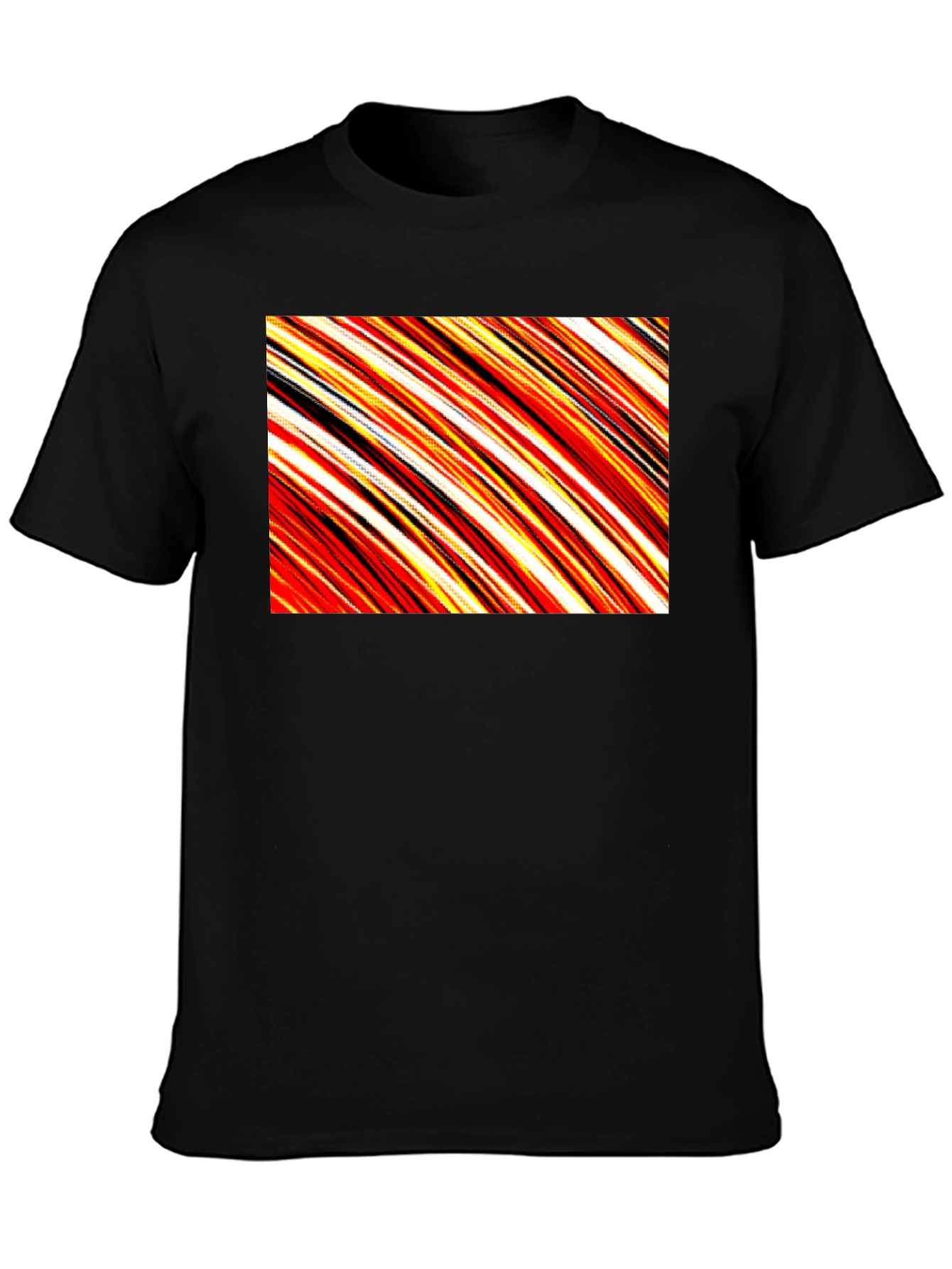 Abstract Stripe T-Shirt - Casual Graphic Tee