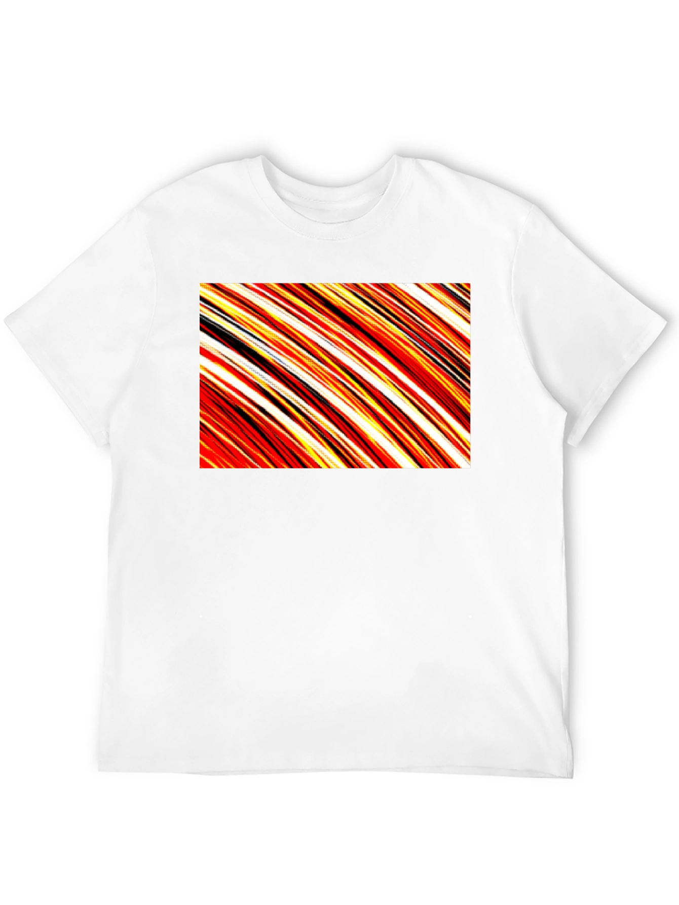 Abstract Stripe T-Shirt - Casual Graphic Tee