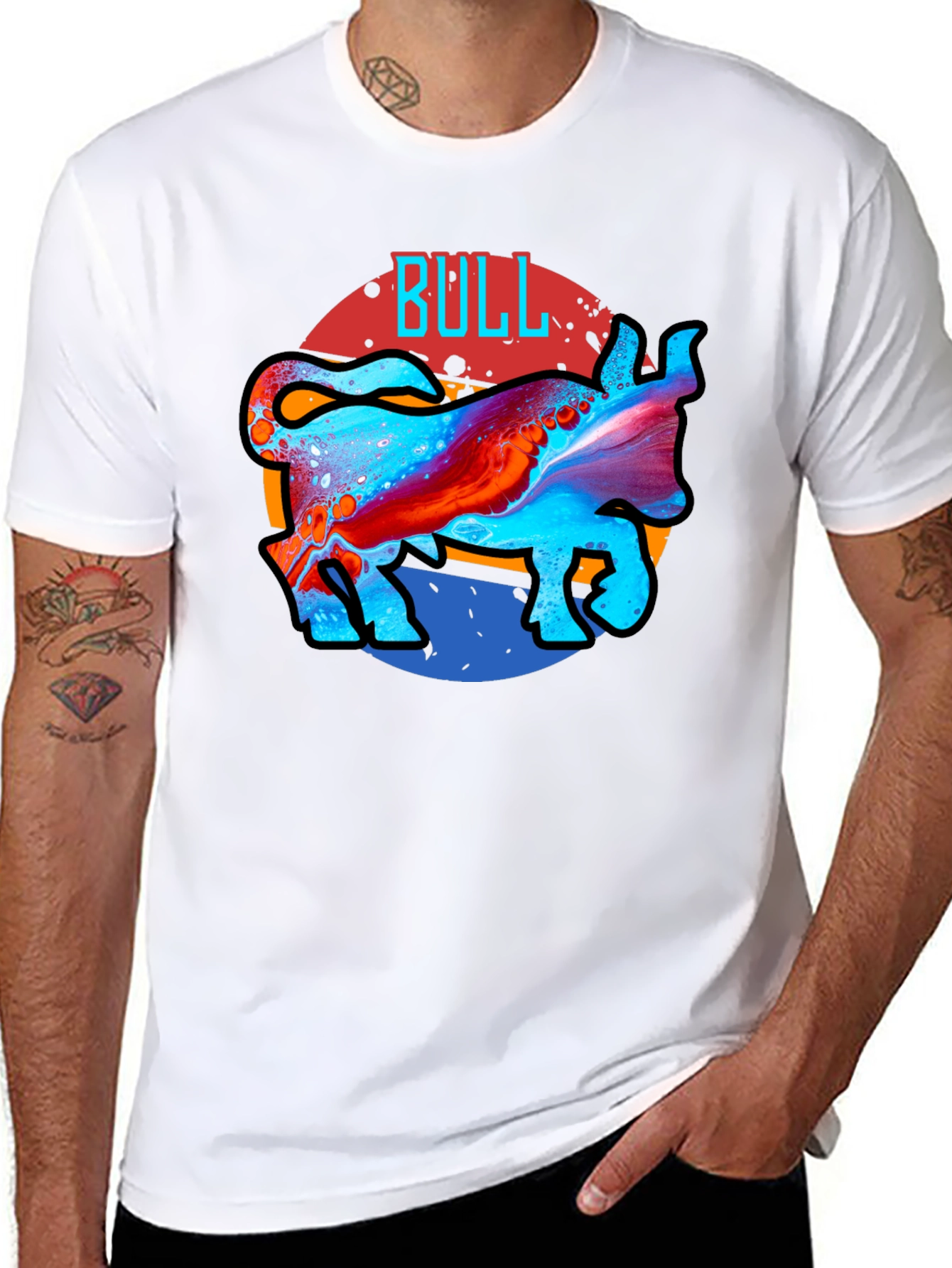 Cool Bull Graphic Black T-Shirt