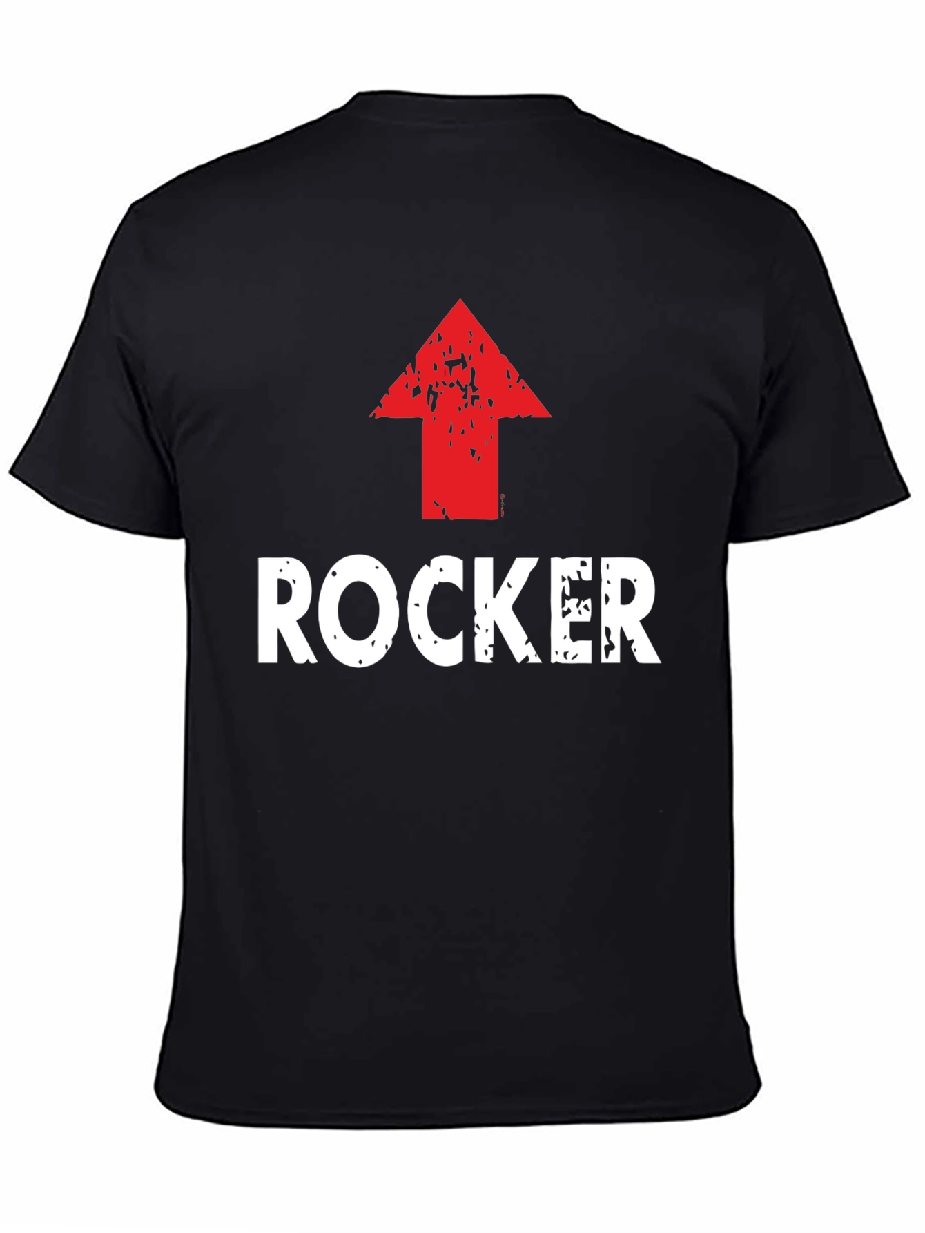 Rocker Up Arrow Graphic Black T-Shirt
