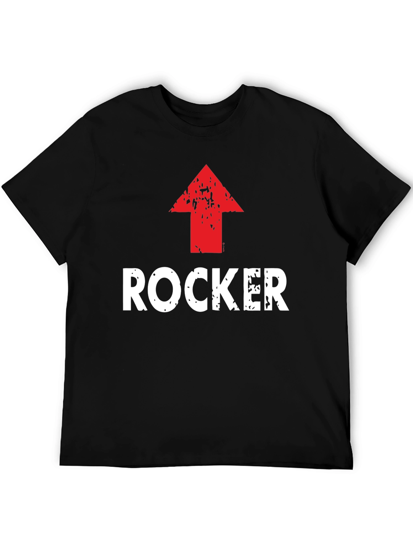 Rocker Up Arrow Graphic Black T-Shirt