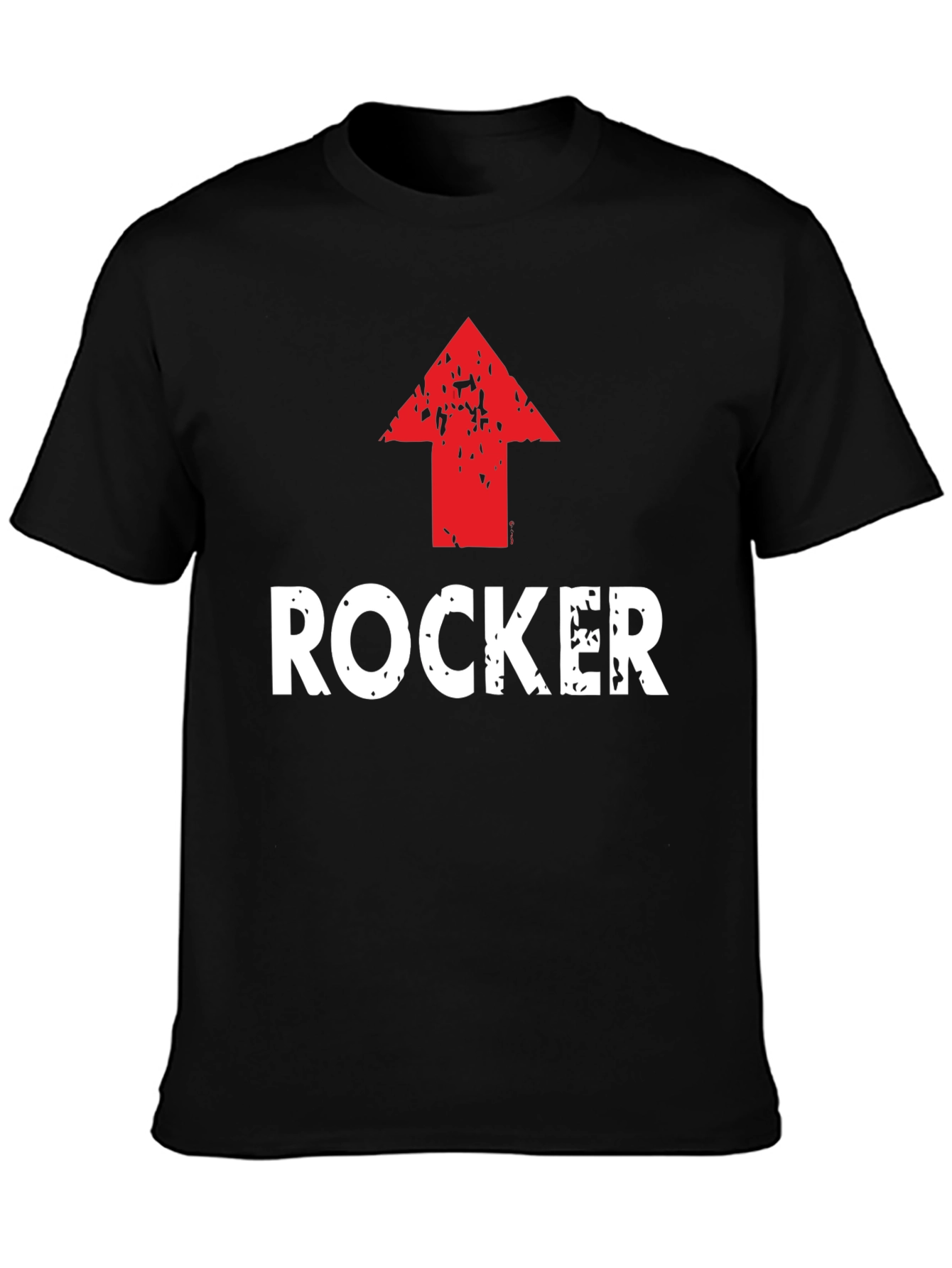 Rocker Up Arrow Graphic Black T-Shirt