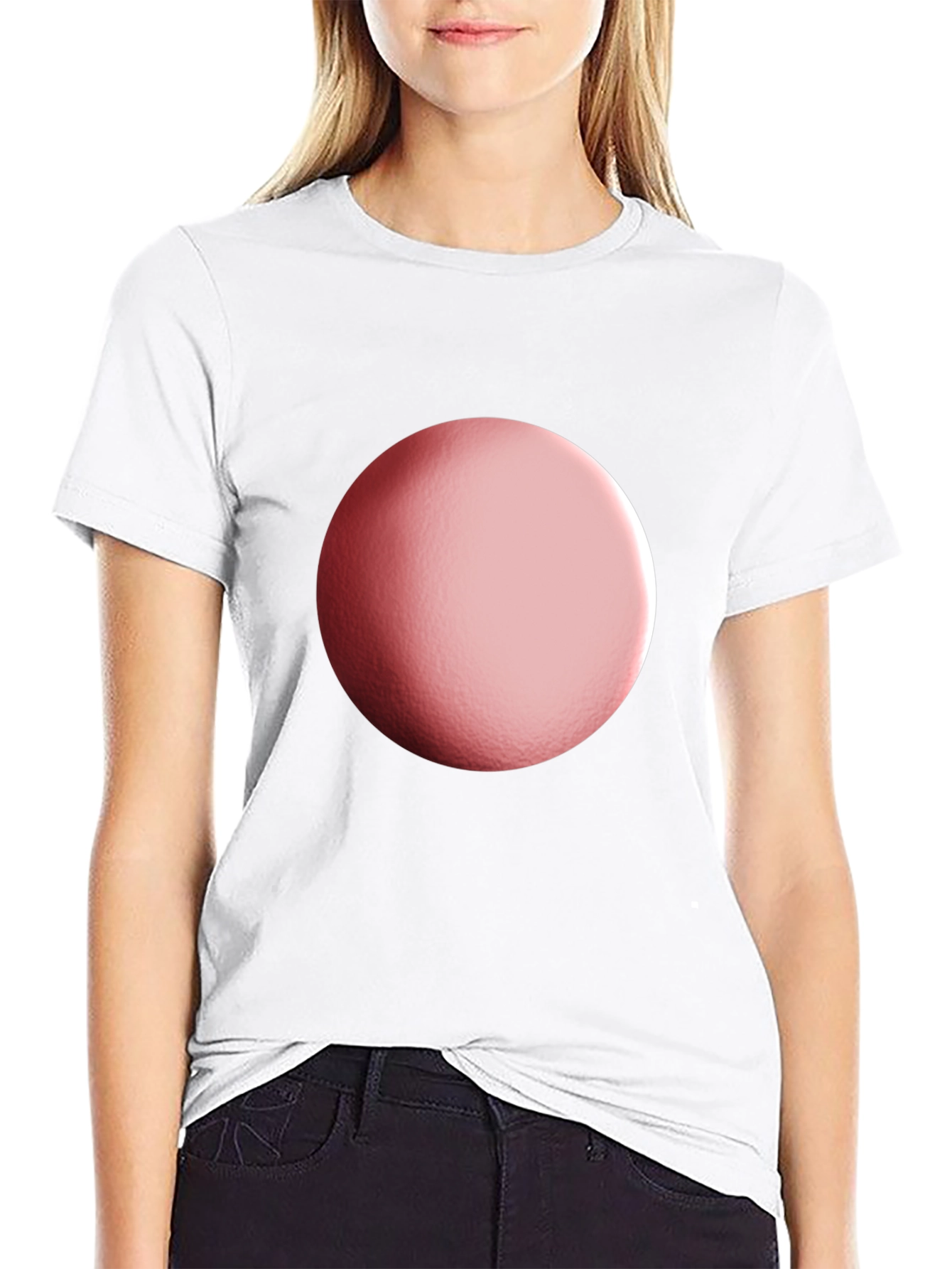 Black T-Shirt with Gradient Sphere Design