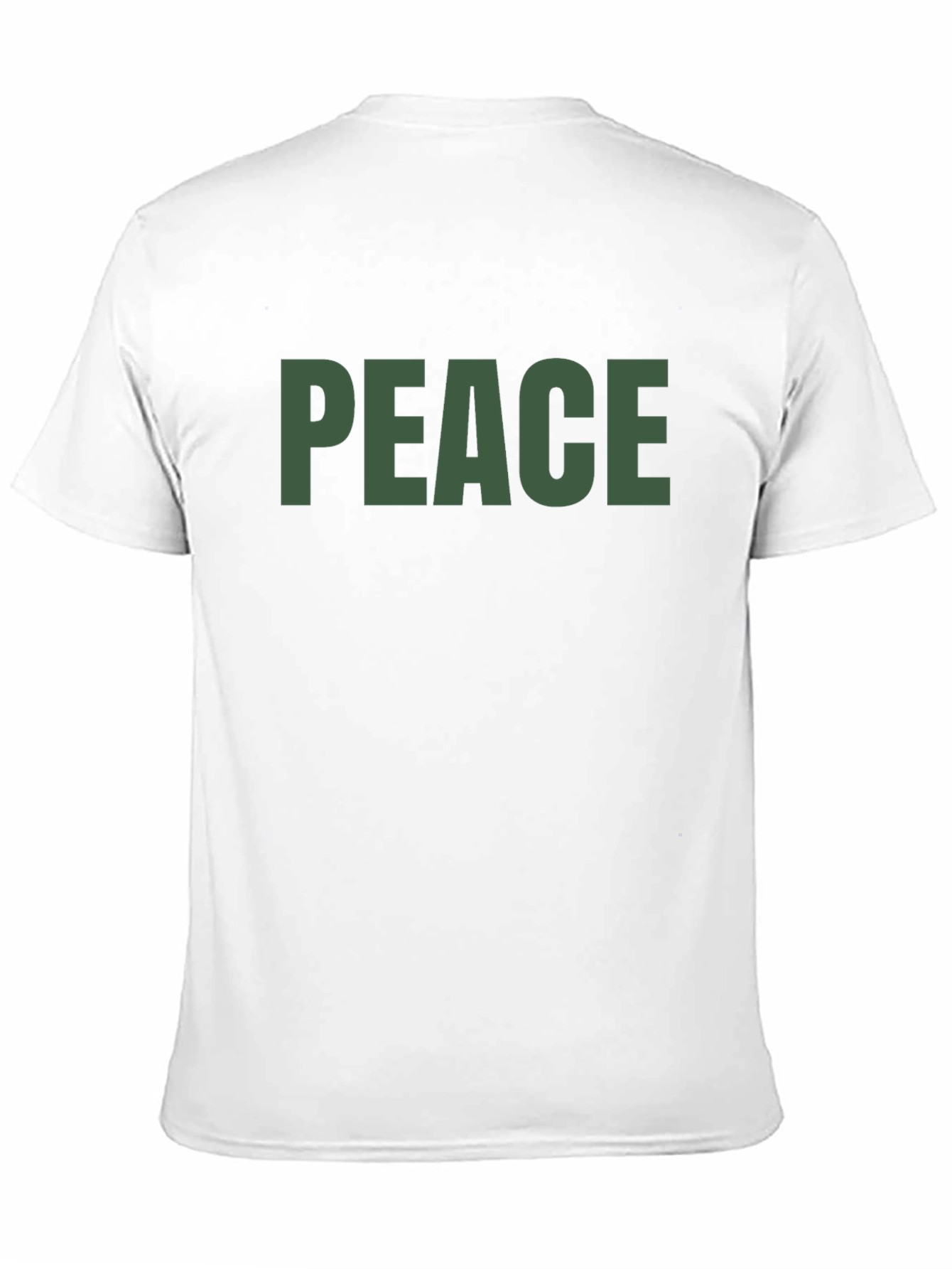 Peace T-Shirt - Olive Green Text