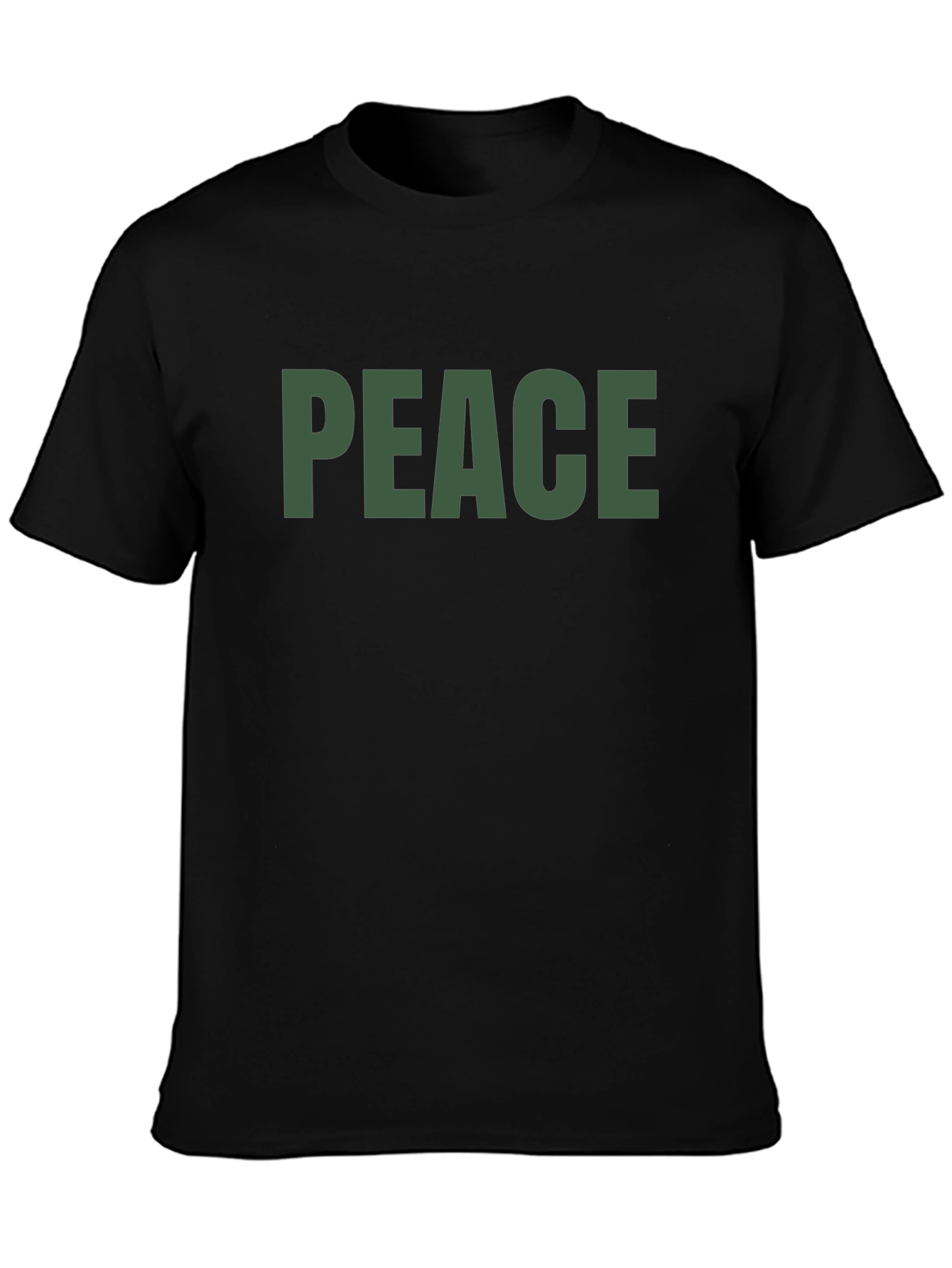 Peace T-Shirt - Olive Green Text