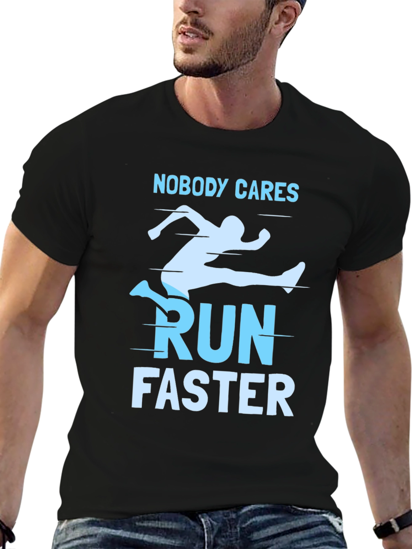 Run Faster Graphic Tee - Black