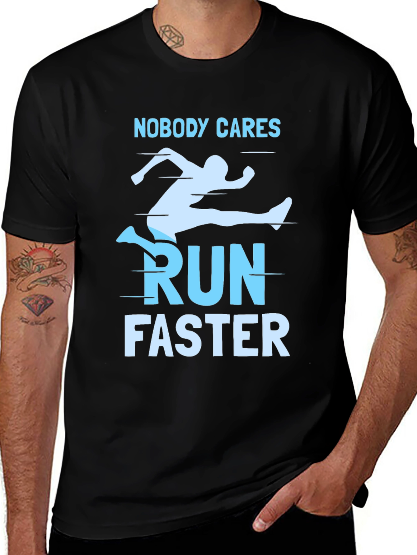 Run Faster Graphic Tee - Black