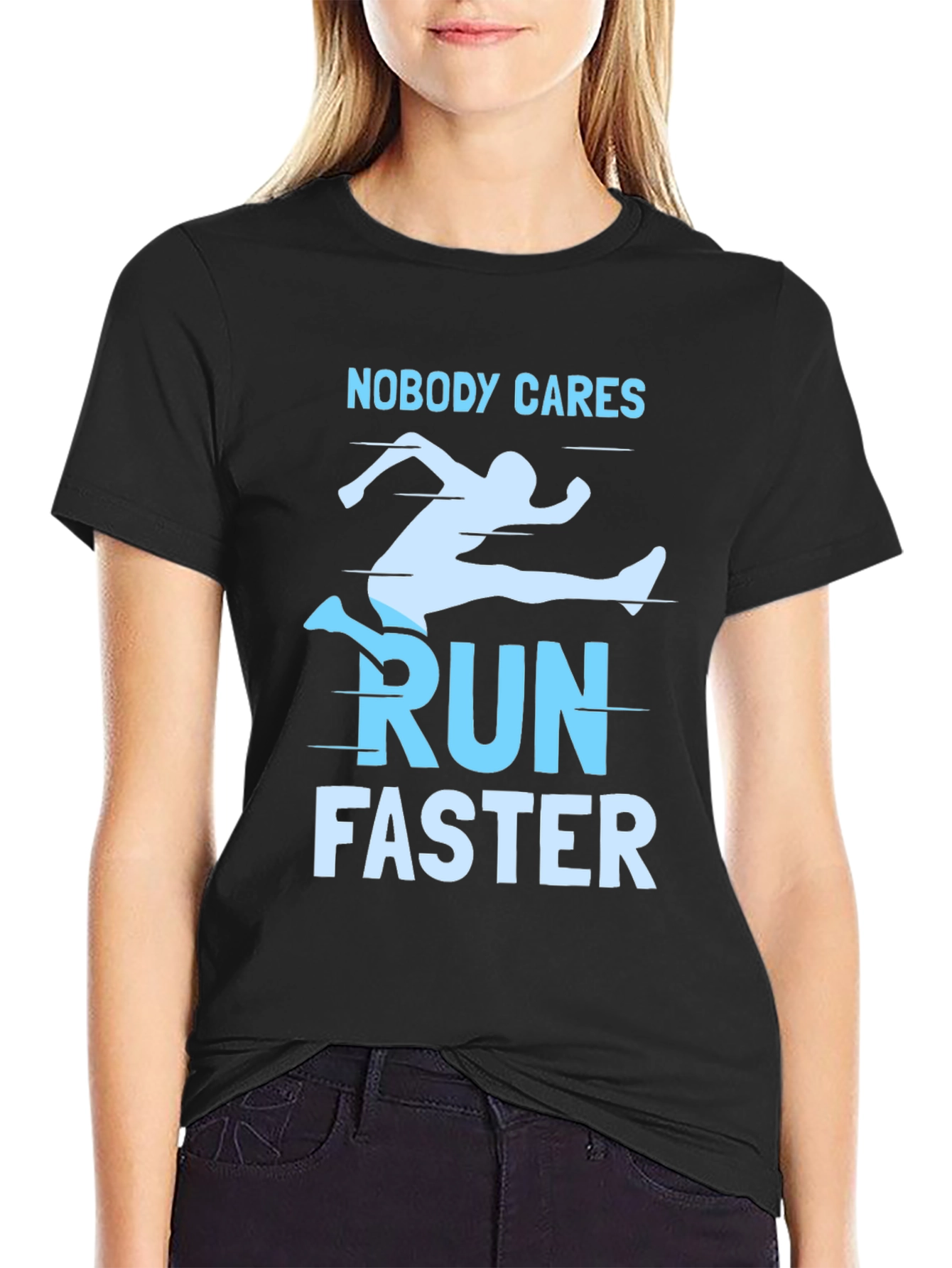 Run Faster Graphic Tee - Black
