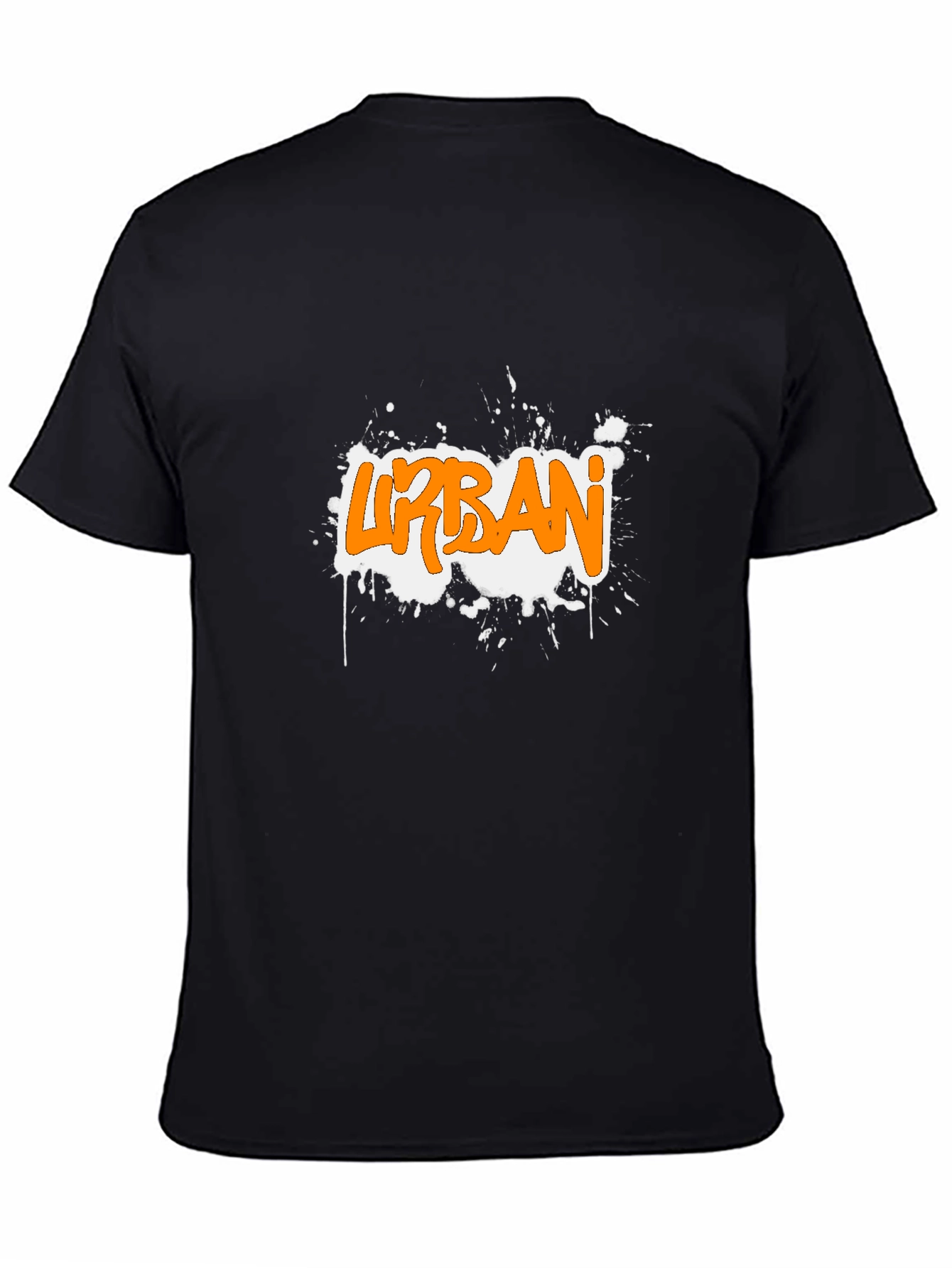 Urban Graffiti Style Black T-Shirt