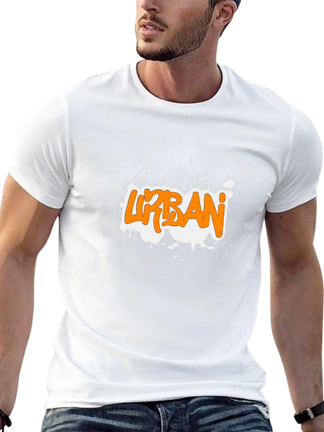 Urban Graffiti Style Black T-Shirt