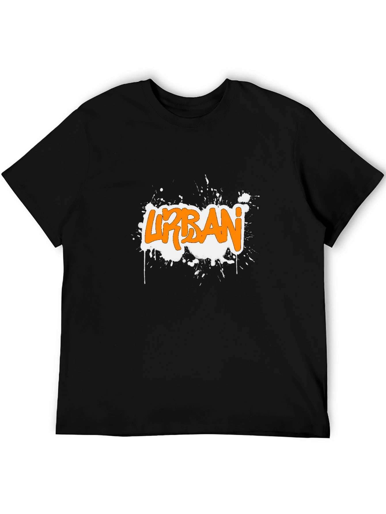 Urban Graffiti Style Black T-Shirt