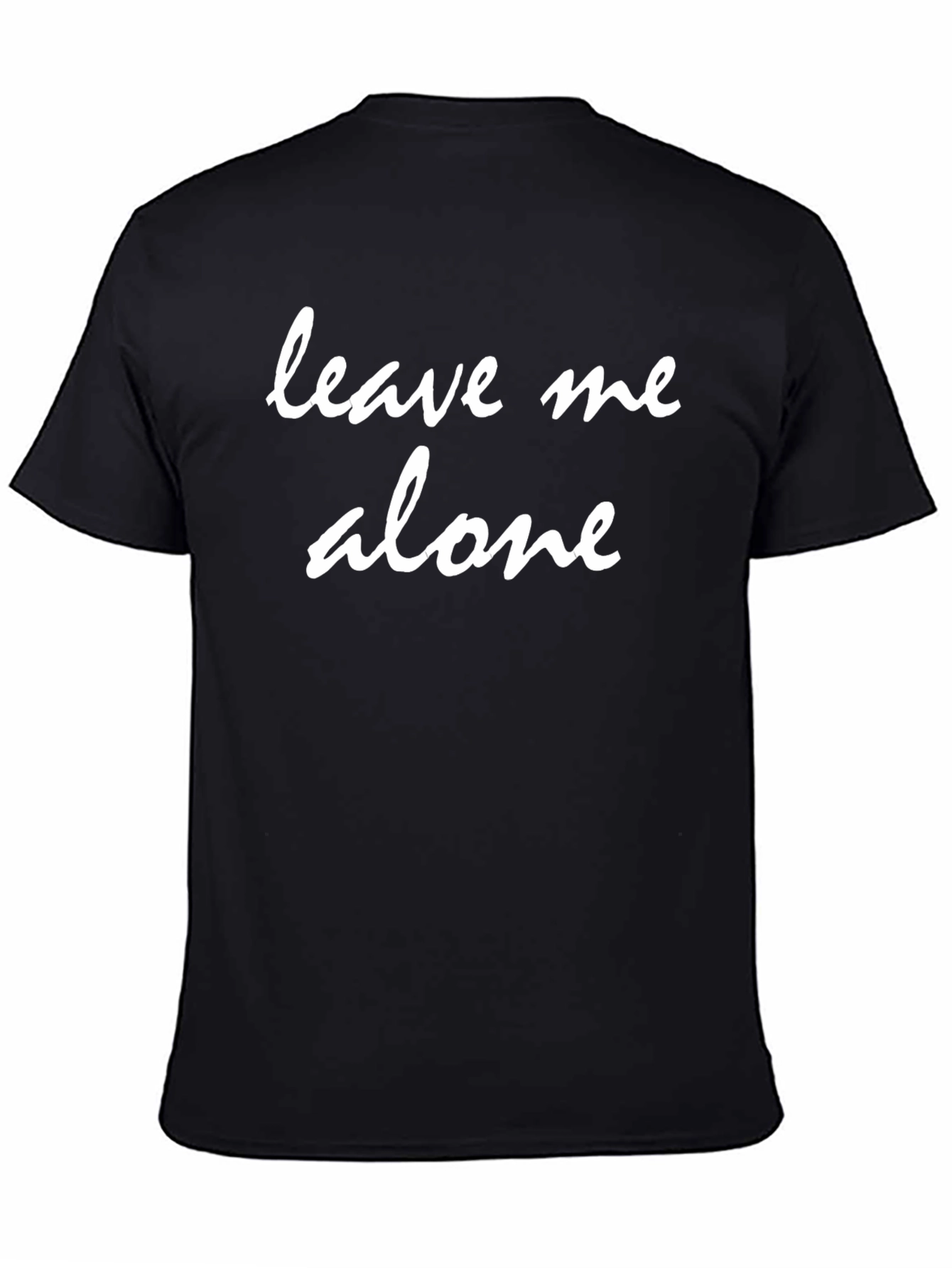 Leave Me Alone Graphic Tee - Black Cotton T-Shirt