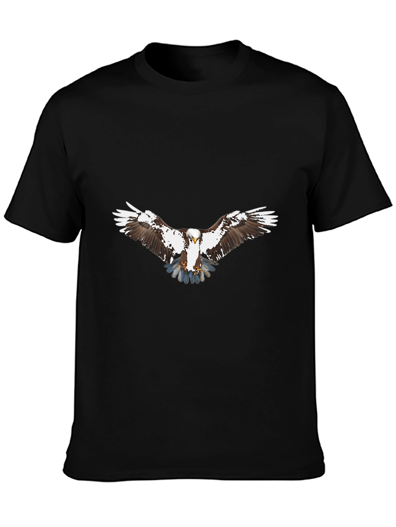Eagle Graphic Tee - Mens Black Cotton T-Shirt