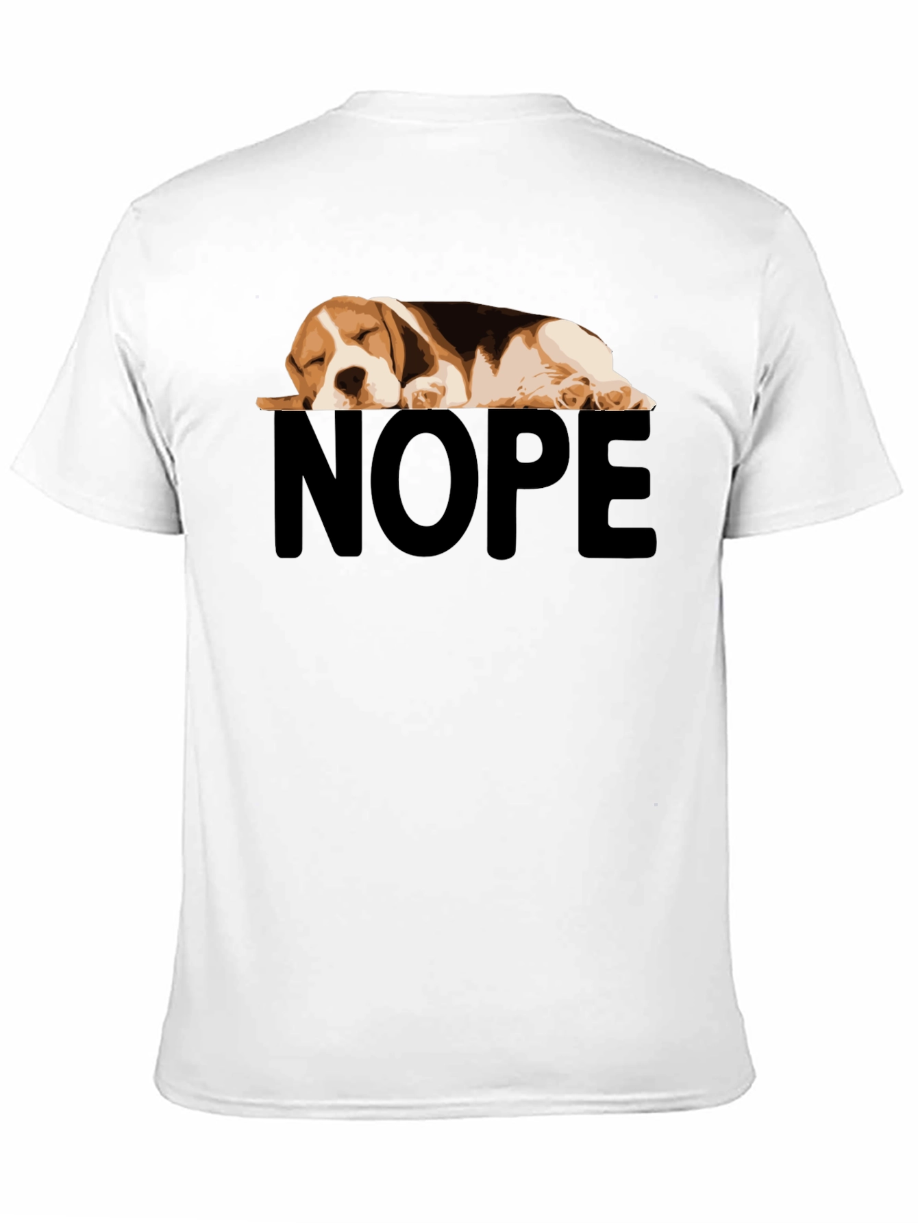 Nope Beagle Nap Black T-Shirt