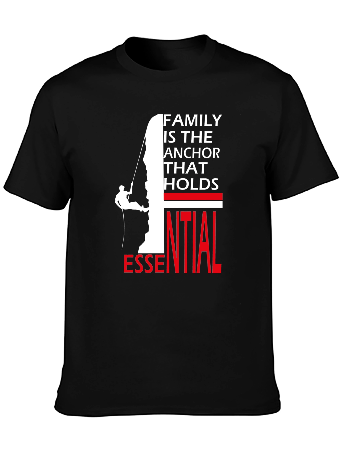 Family Anchor Essential T-Shirt - Rock Climbing Design