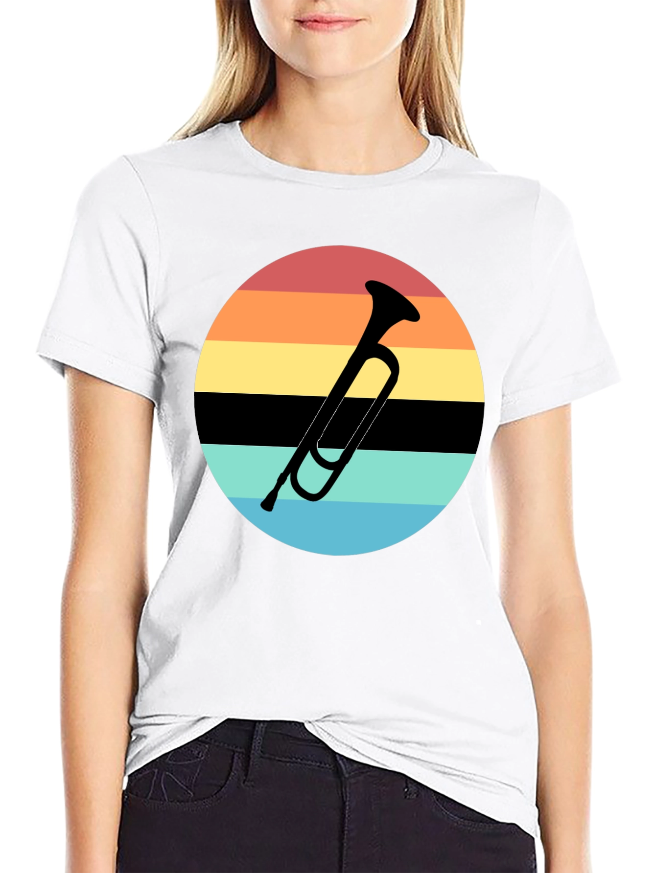 Retro Sunset Trumpet T-Shirt