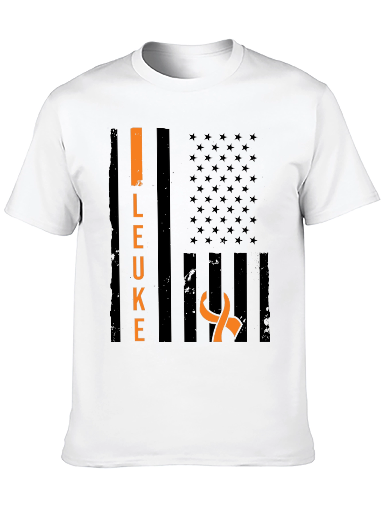 Leukemia Awareness T-Shirt - Black Ribbon Support Tee