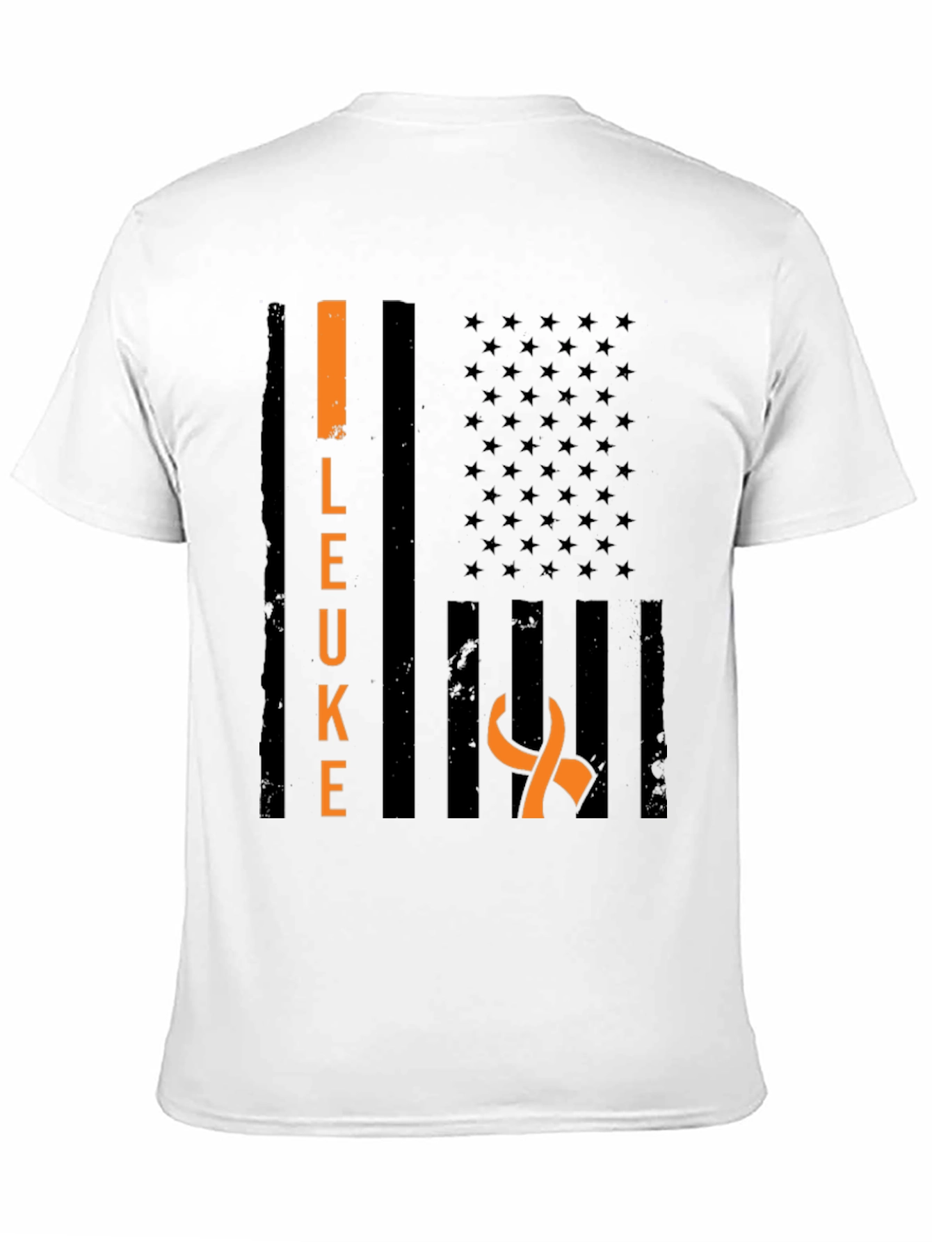 Leukemia Awareness T-Shirt - Black Ribbon Support Tee