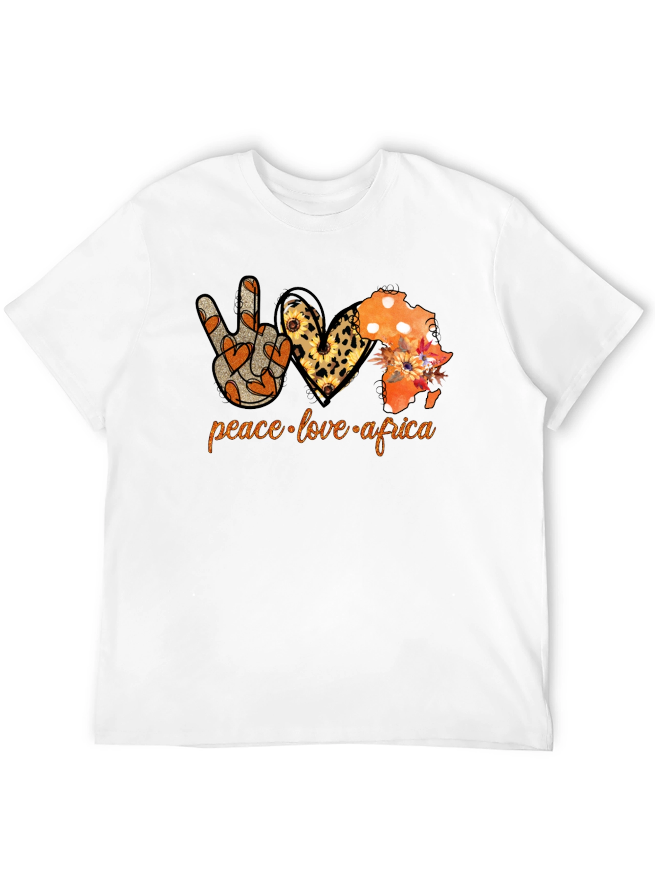 Peace Love Africa T-Shirt Black