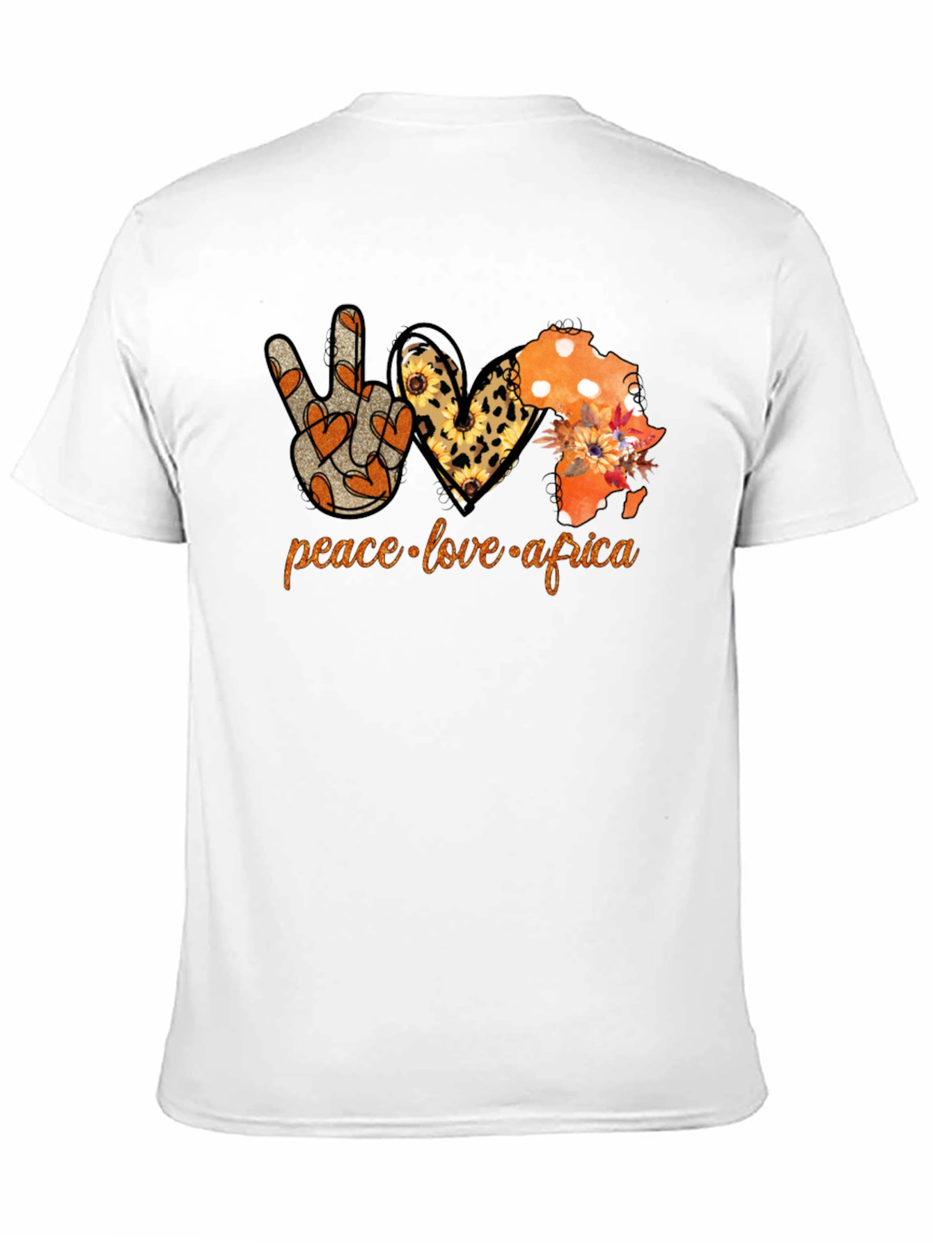 Peace Love Africa T-Shirt Black