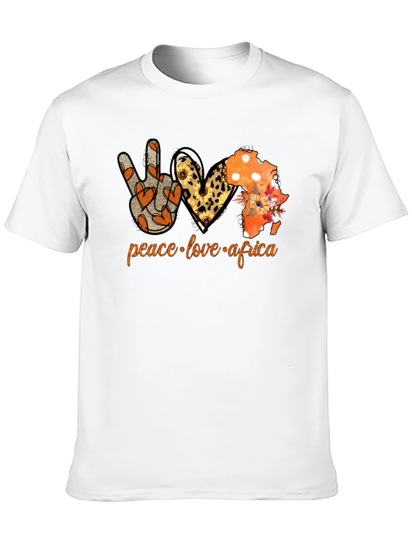 Peace Love Africa T-Shirt Black