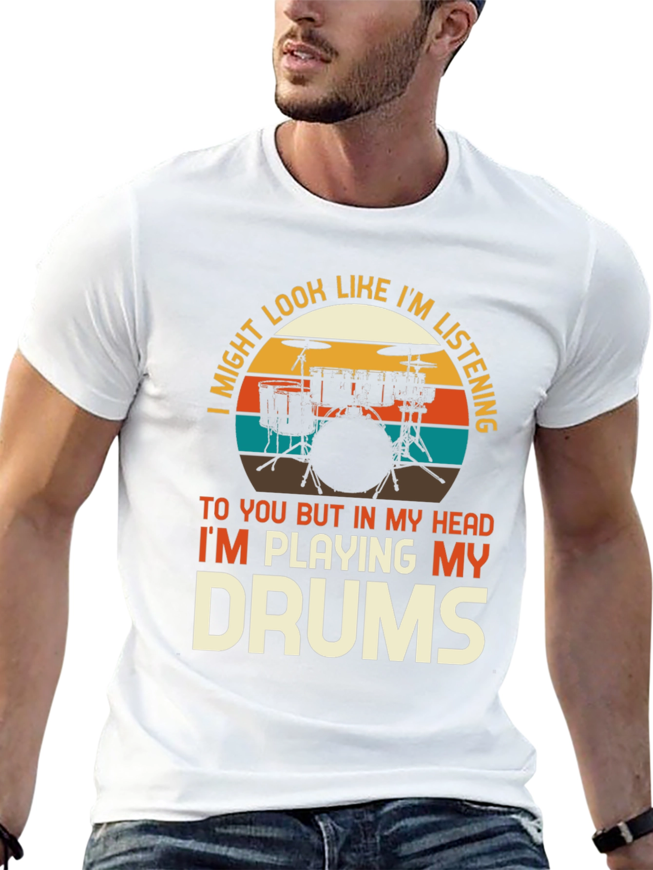 Drummer Humor T-Shirt - Im Playing My Drums