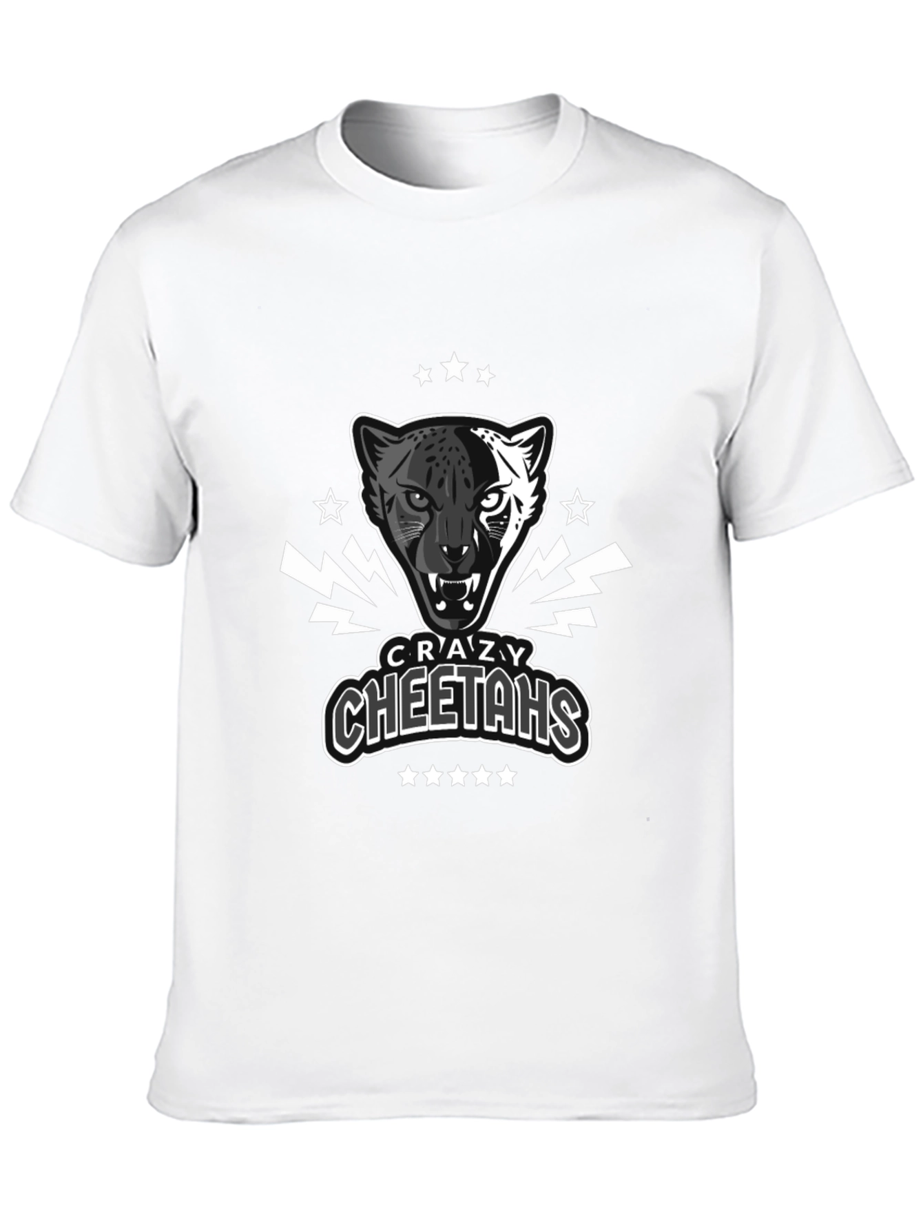 Crazy Cheetahs Graphic T-Shirt - Black Cotton Tee