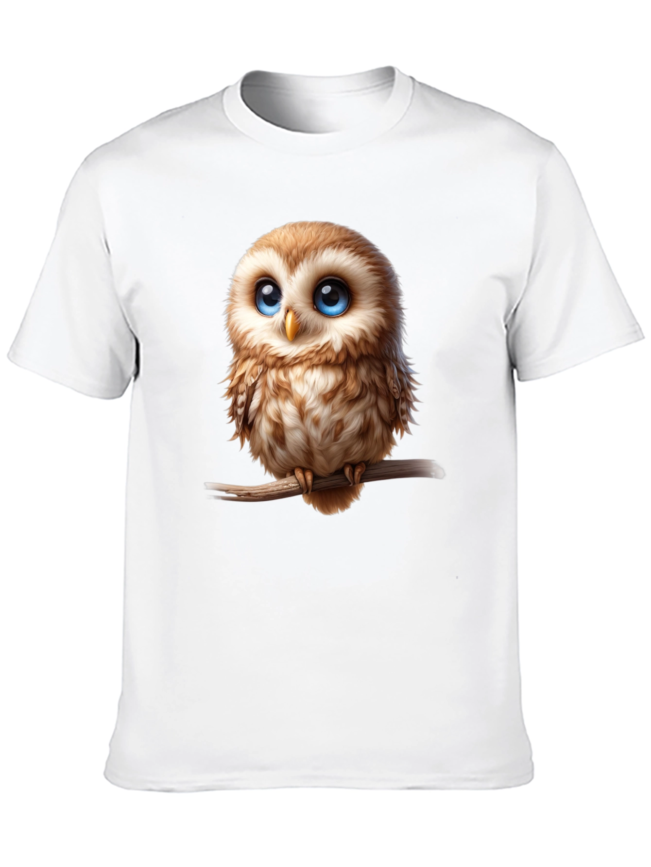 Cute Owl Graphic Tee - Mens Black T-Shirt