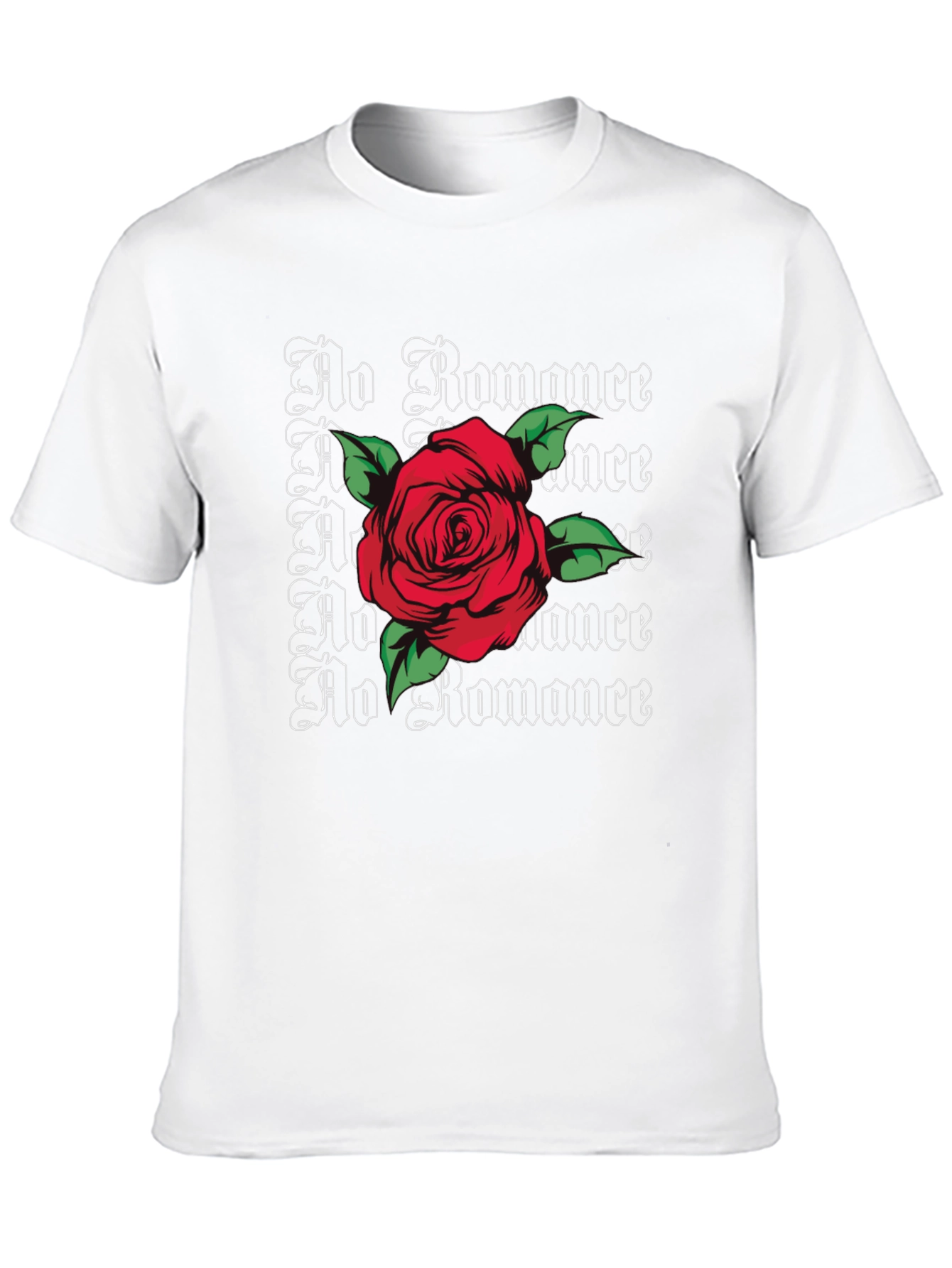 No Romance Rose Graphic Tee - Edgy Streetwear Style