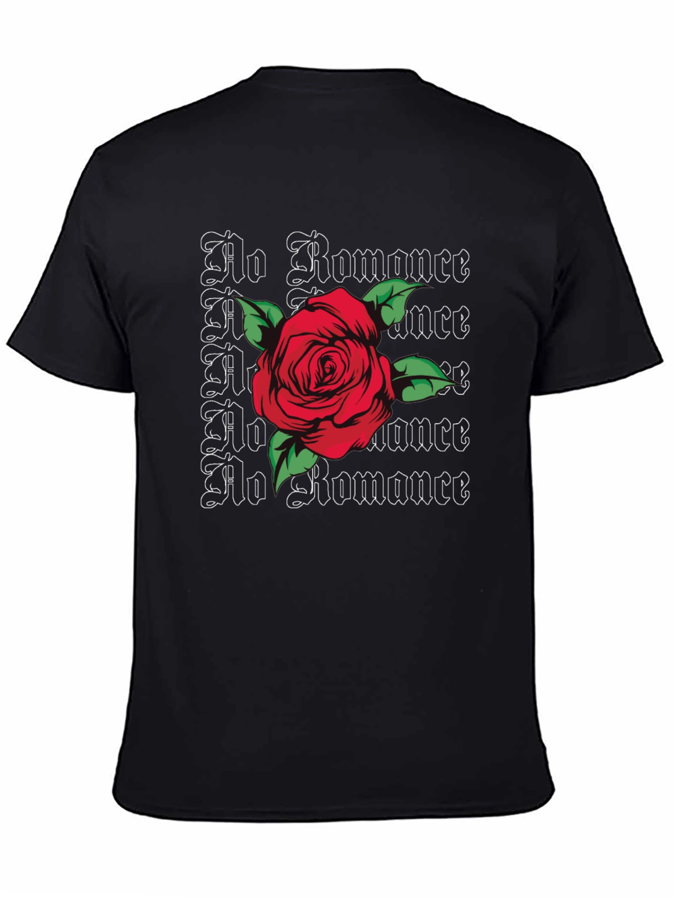 No Romance Rose Graphic Tee - Edgy Streetwear Style