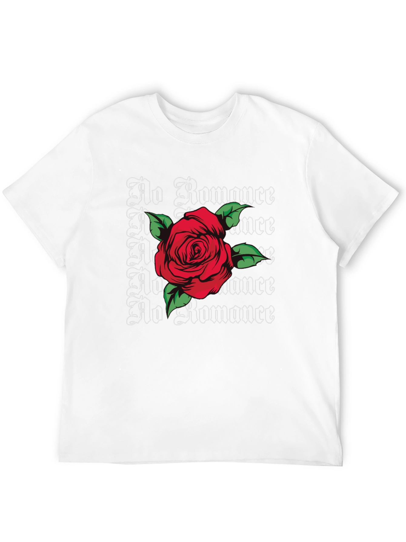 No Romance Rose Graphic Tee - Edgy Streetwear Style