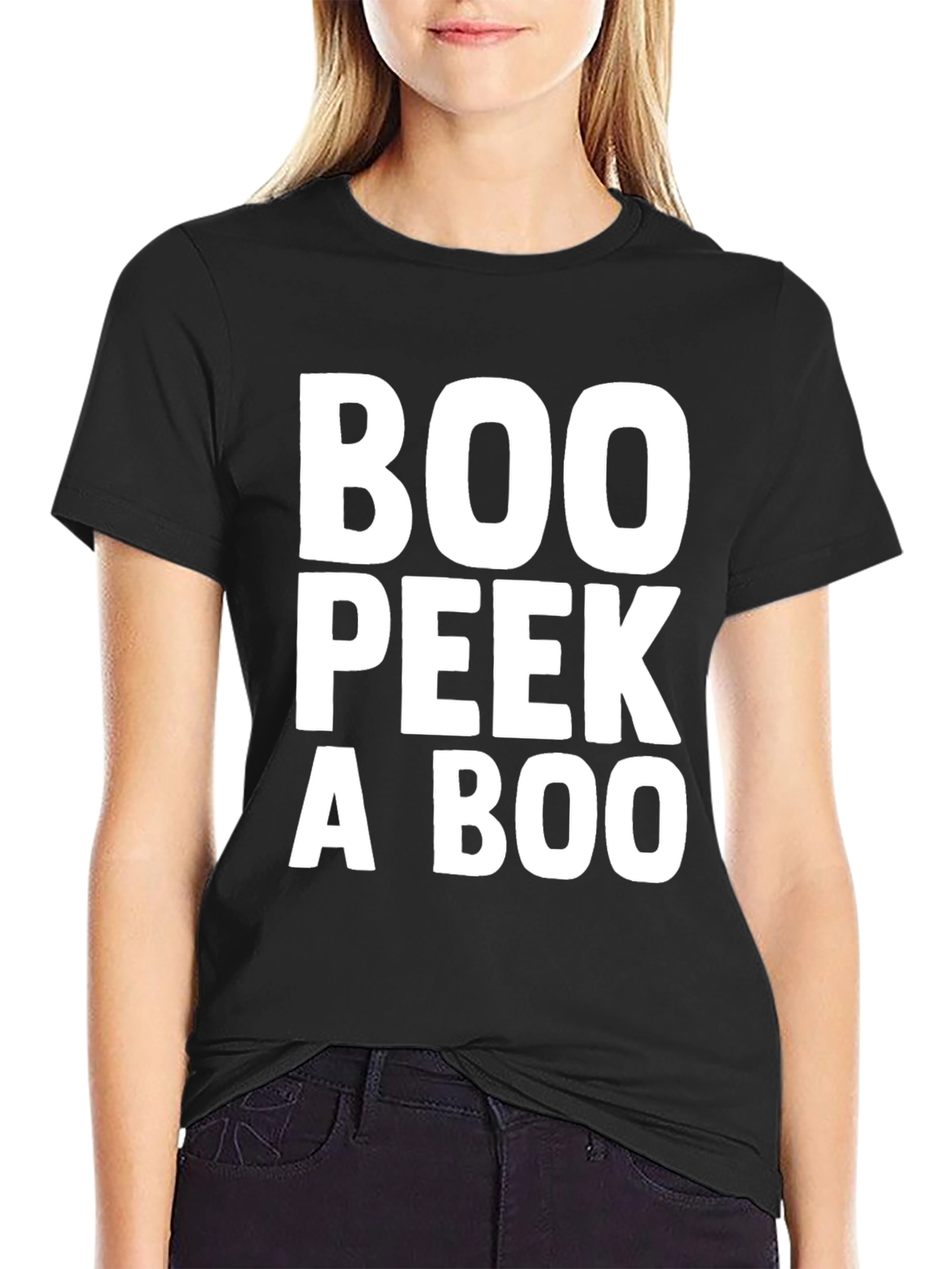 Boo Peek a Boo Funny Halloween T-Shirt
