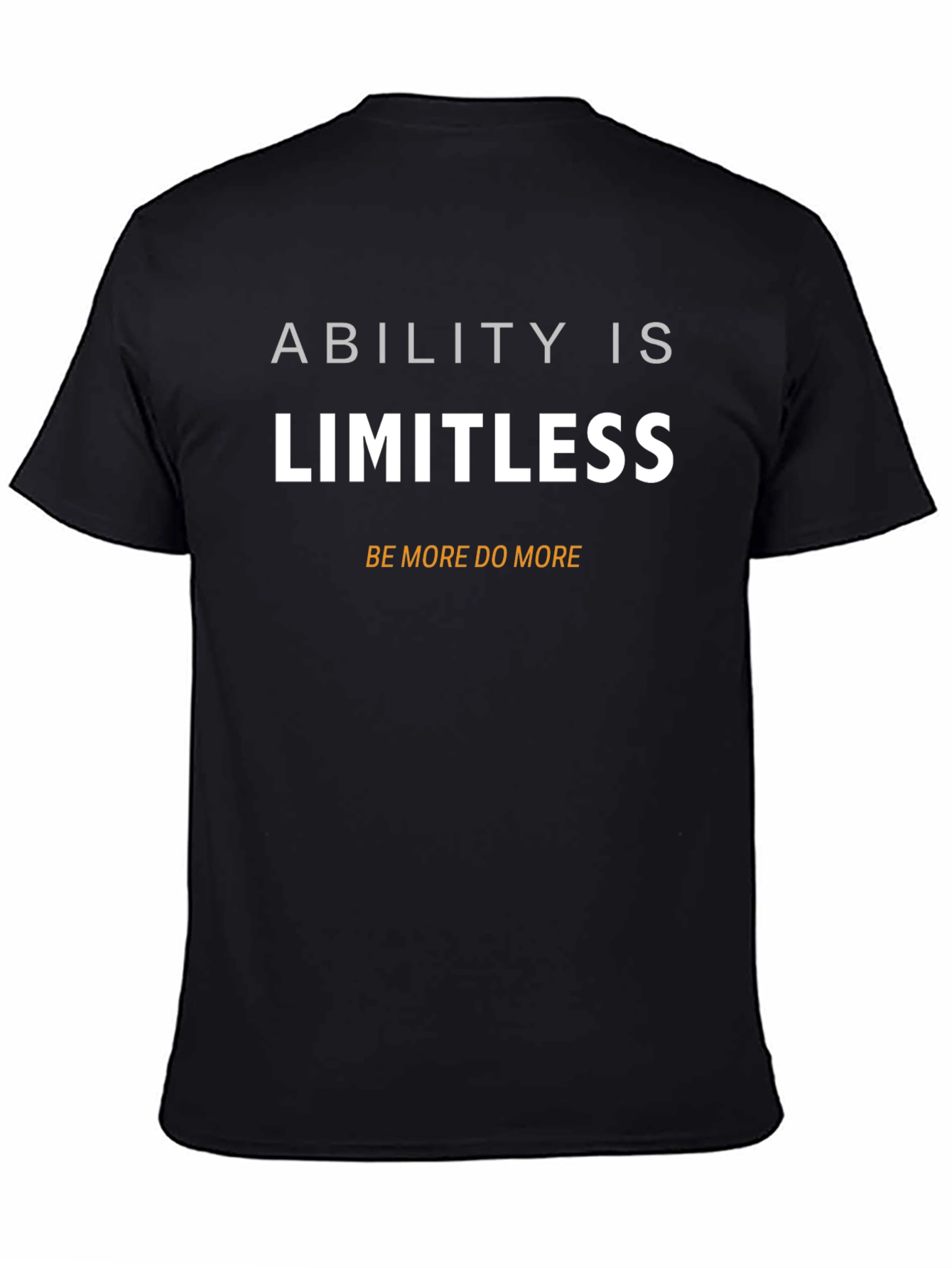 Limitless Black Graphic Tee - Motivational Mens Shirt