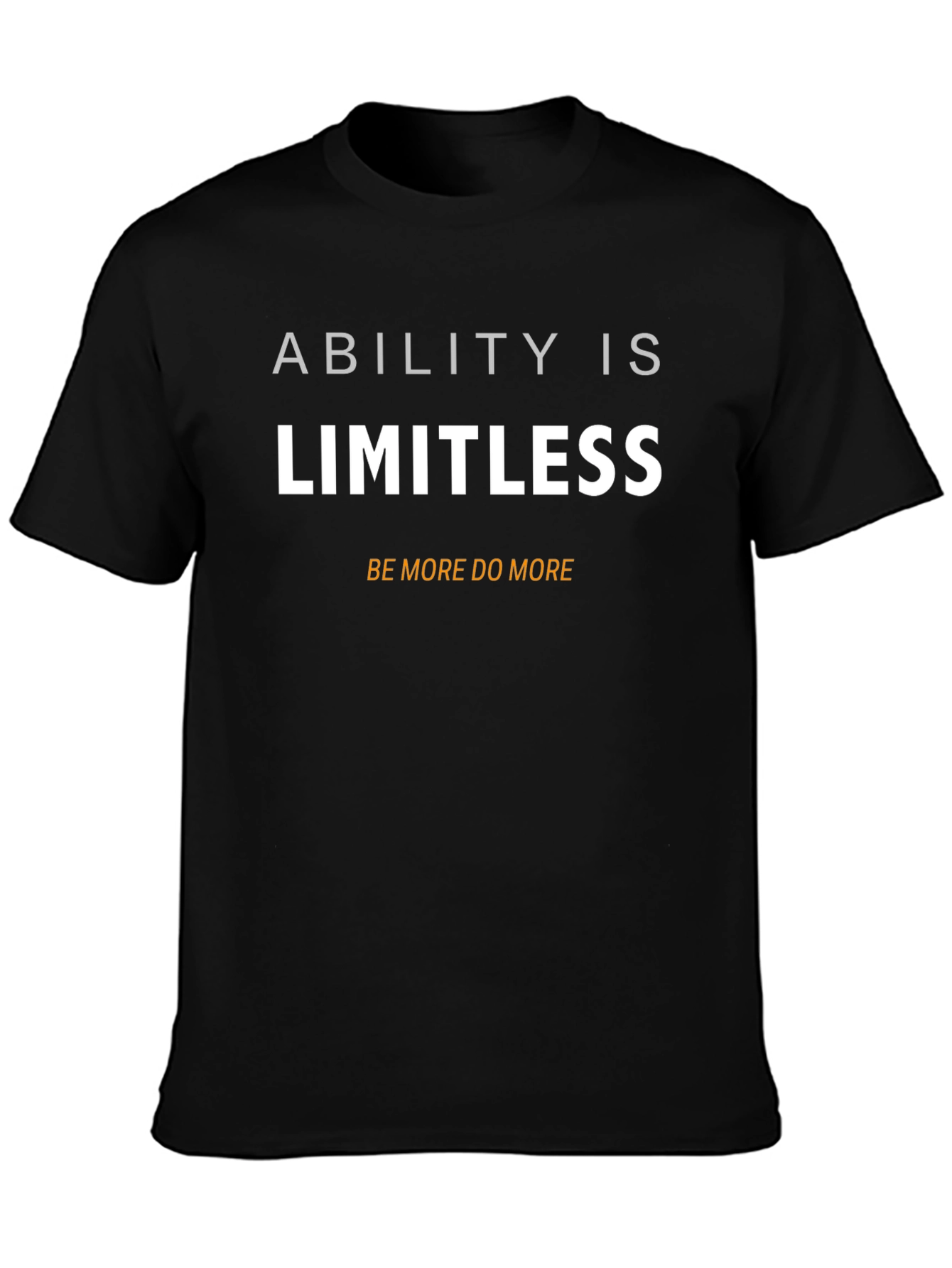 Limitless Black Graphic Tee - Motivational Mens Shirt