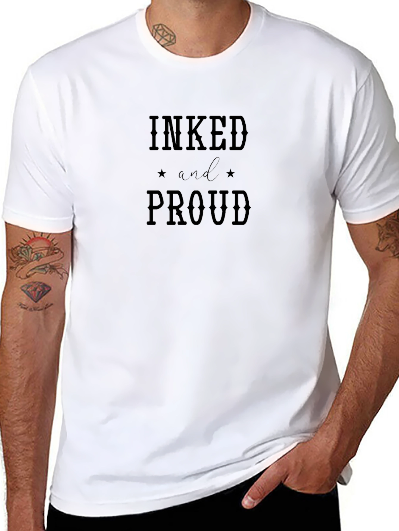 Inked and Proud Graphic Tee - Black Cotton