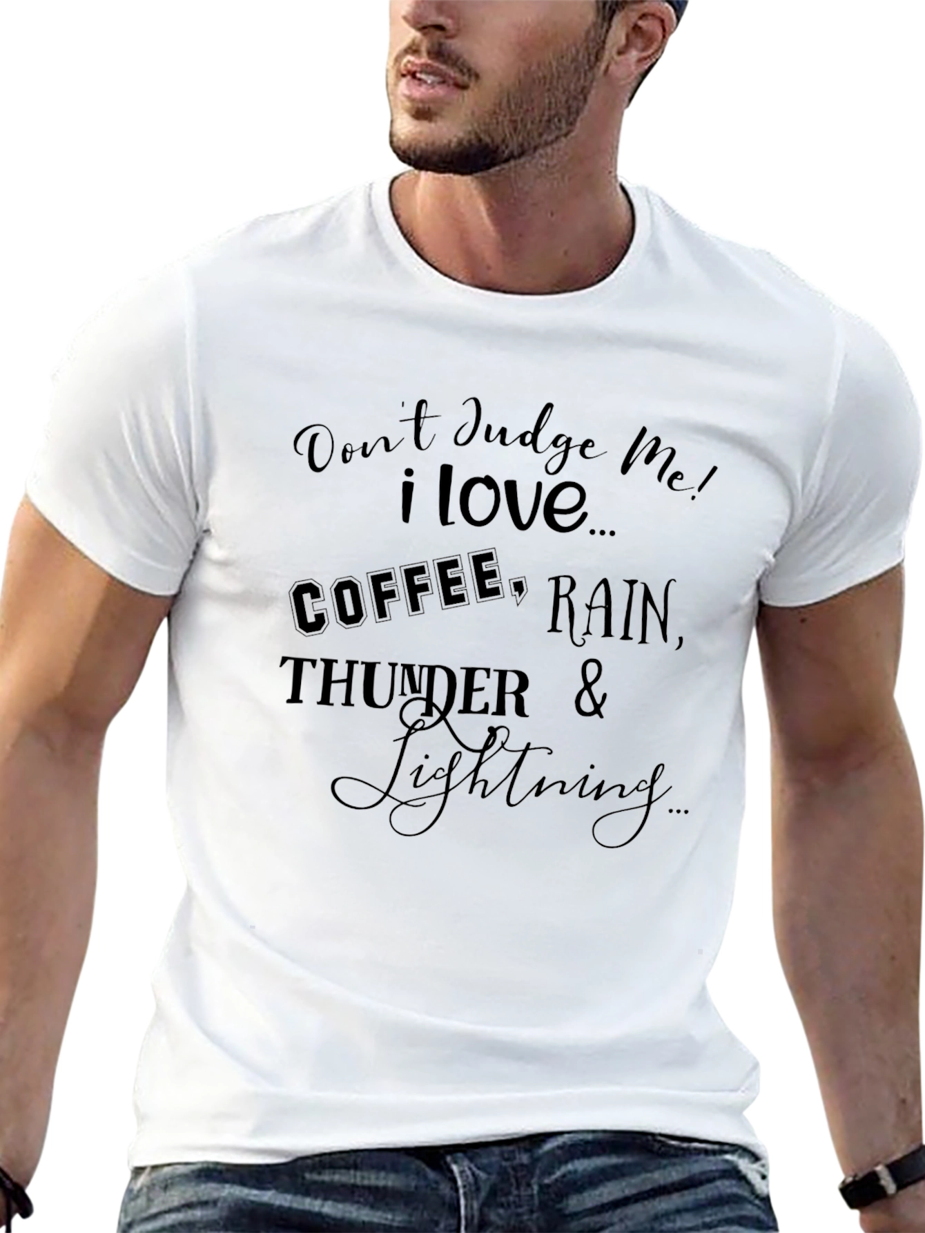 Coffee Rain Thunder Lightning T-Shirt