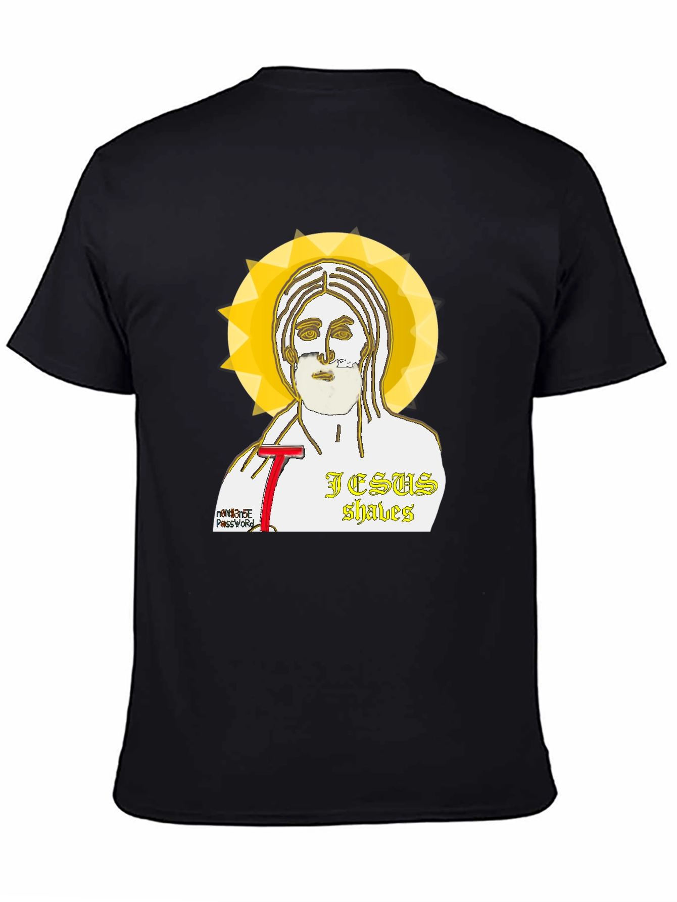 Jesus Shaves Graphic T-Shirt