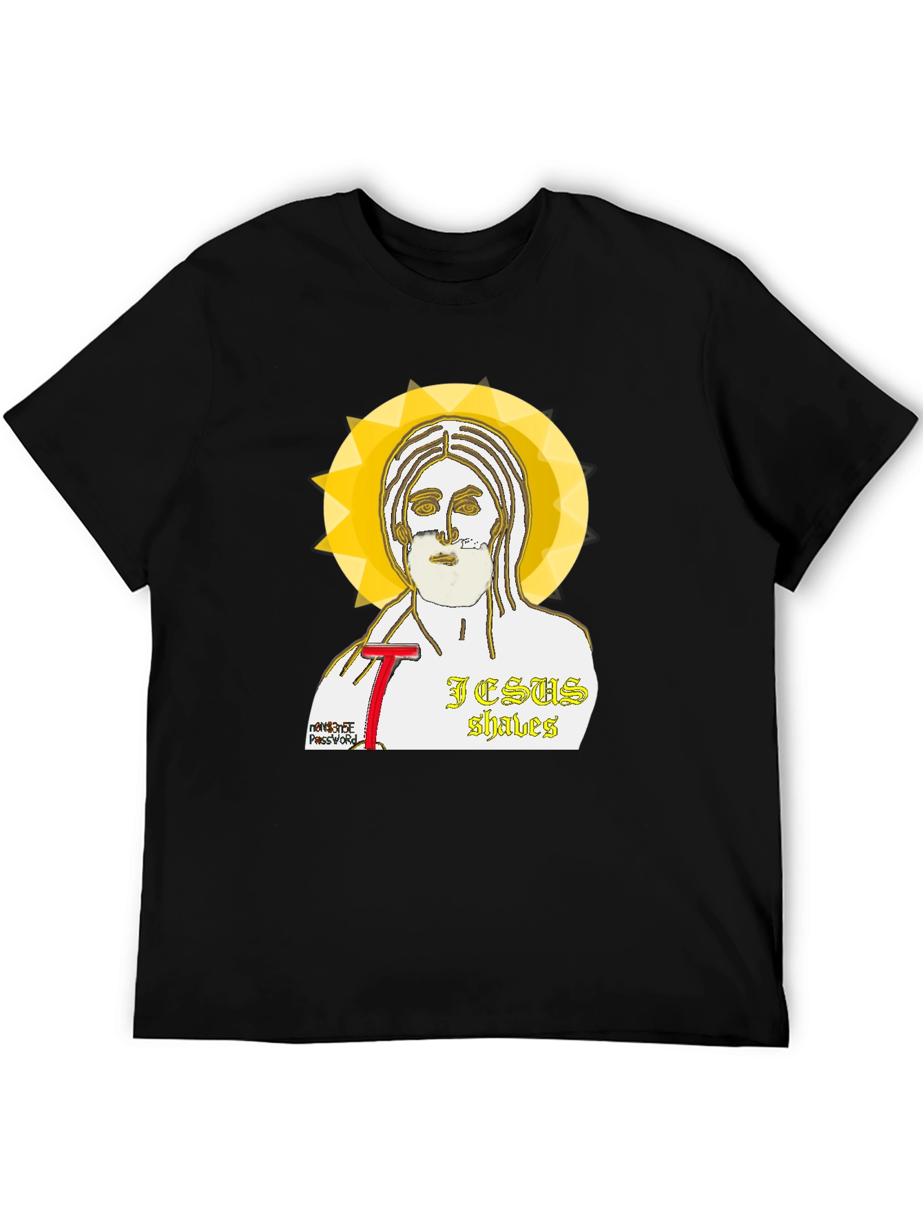 Jesus Shaves Graphic T-Shirt