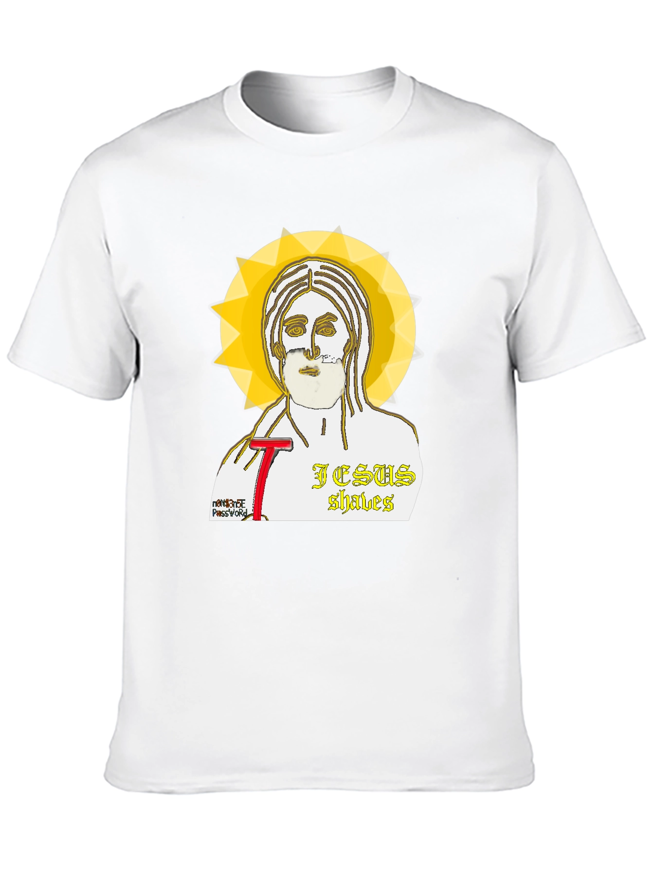 Jesus Shaves Graphic T-Shirt