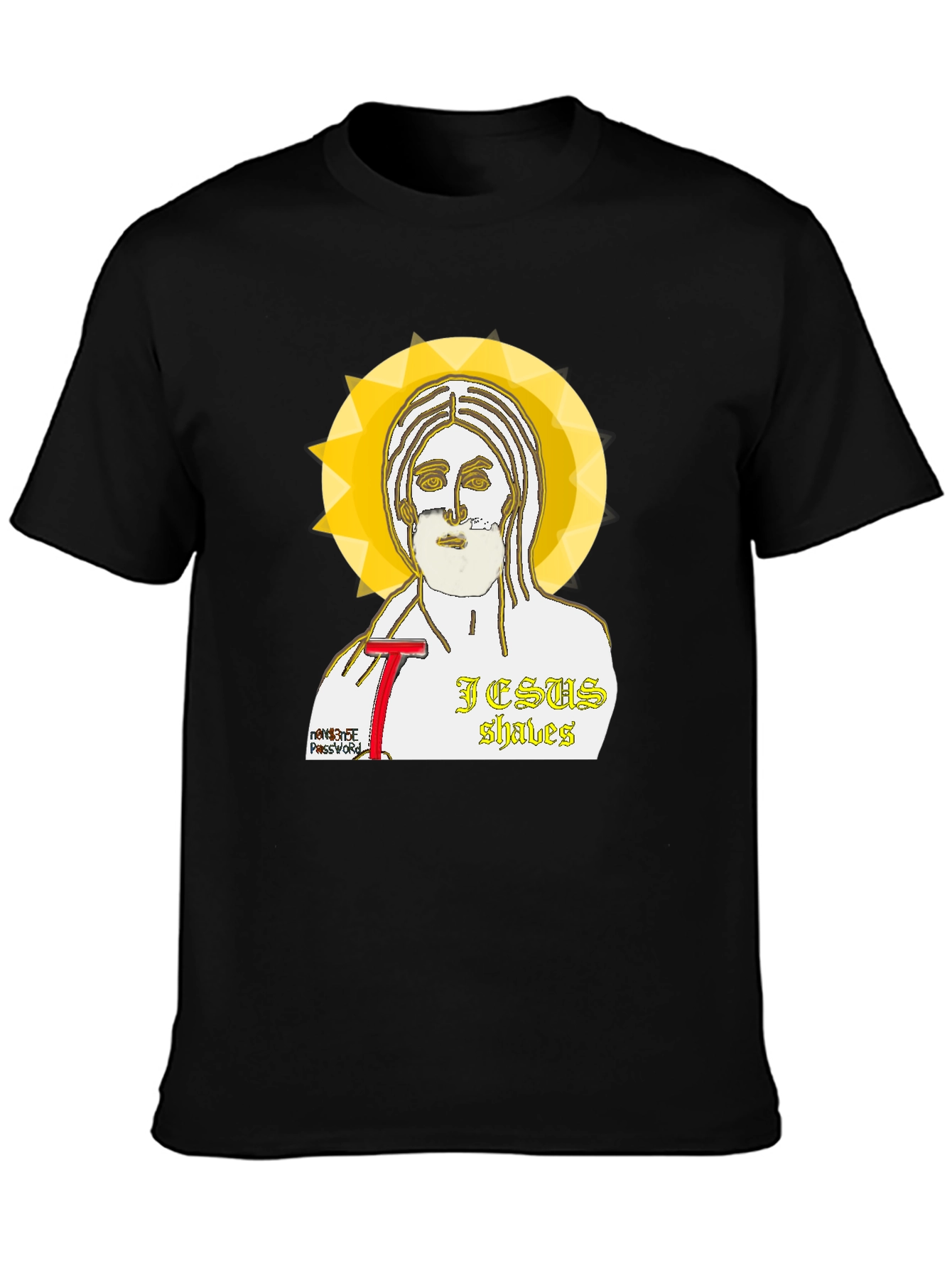 Jesus Shaves Graphic T-Shirt