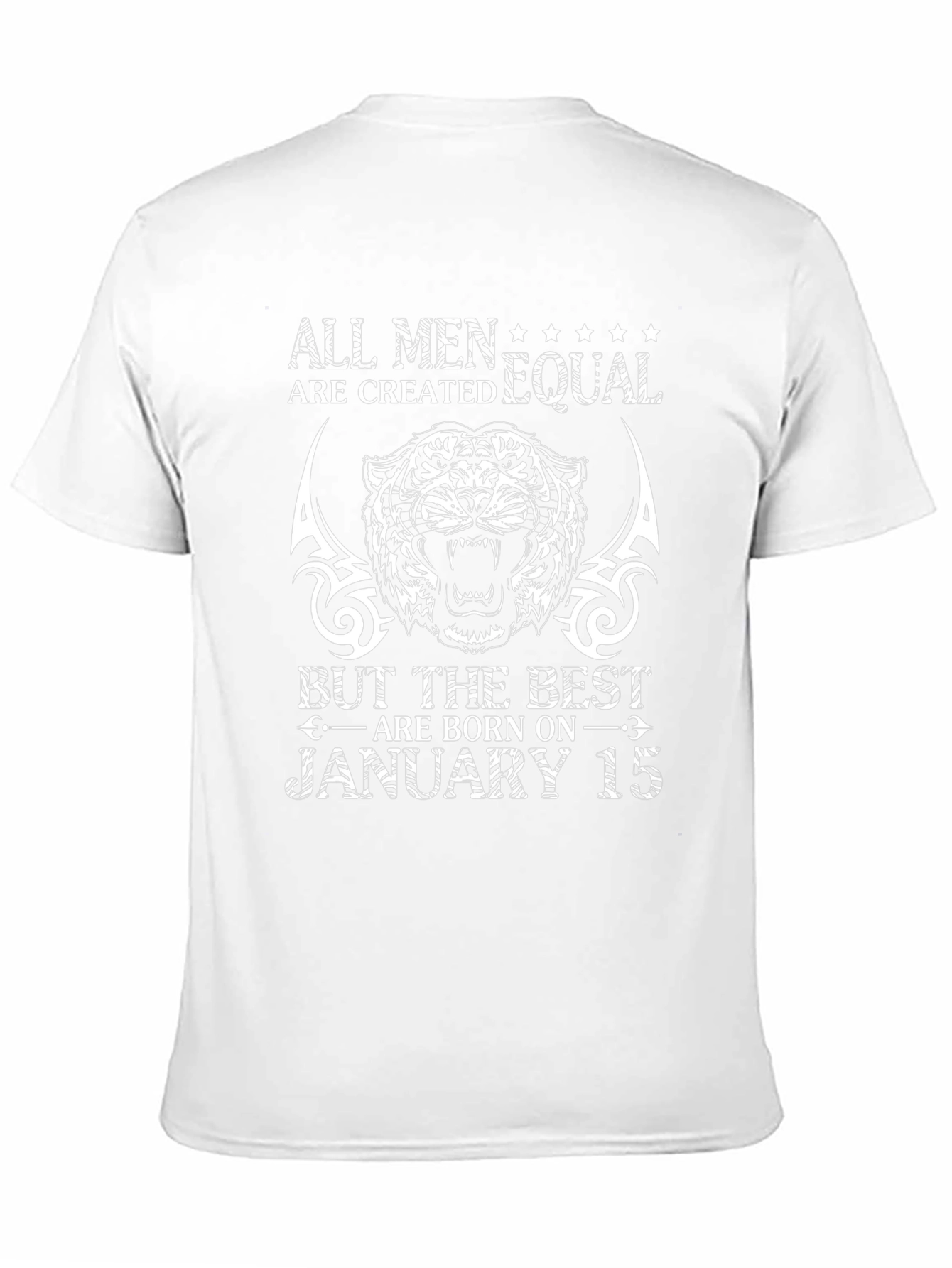 January 15th Birthday Tiger Graphic T-Shirt